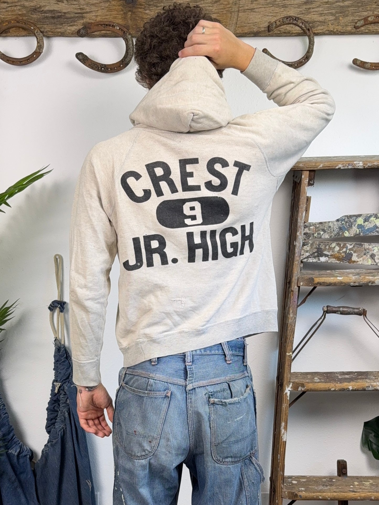 1960s Crest JR. High Two Tone Track Hoodie (M)