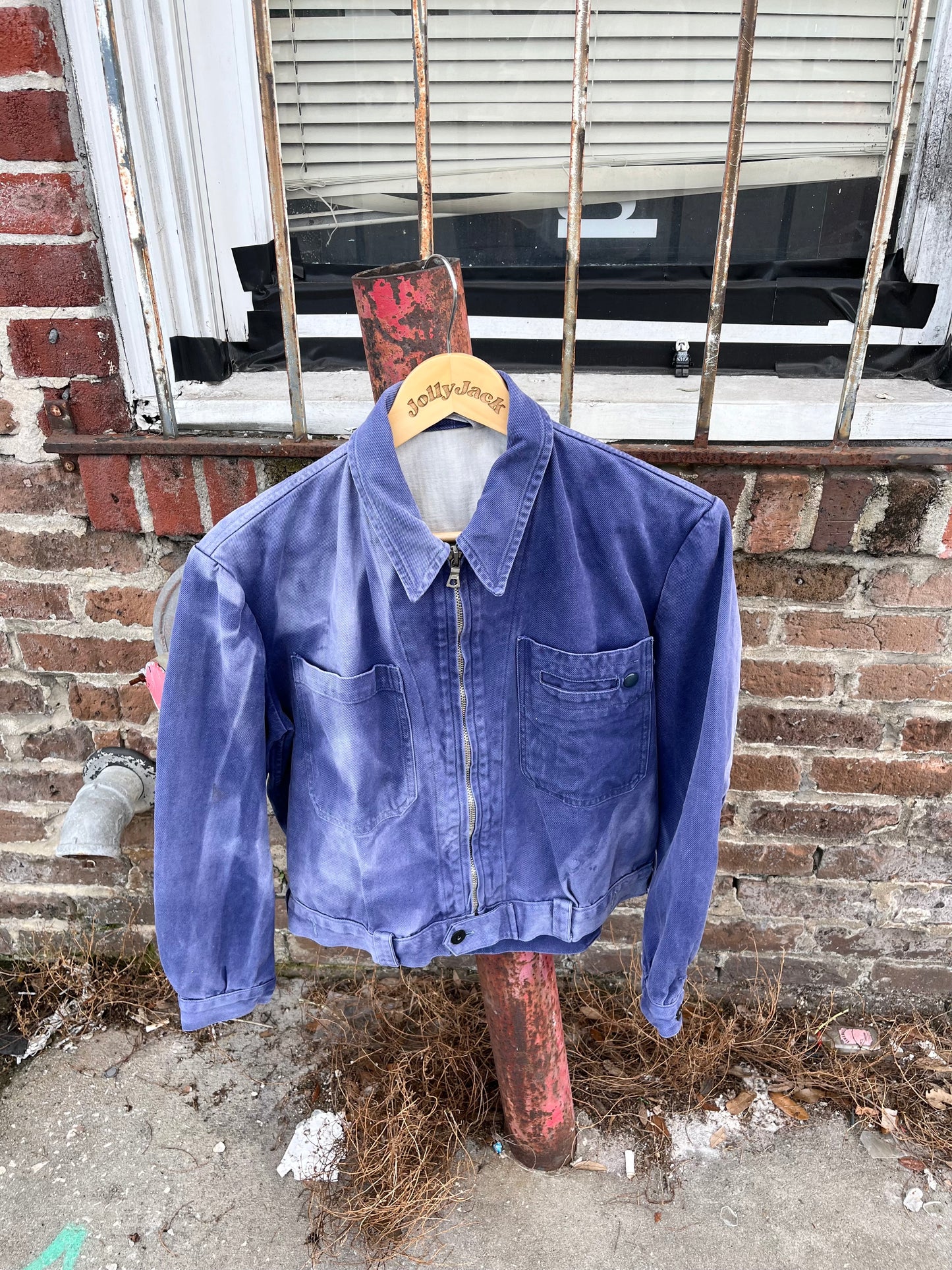 1950’s Sun Faded French Cyclist Cropped Jacket (S/M)