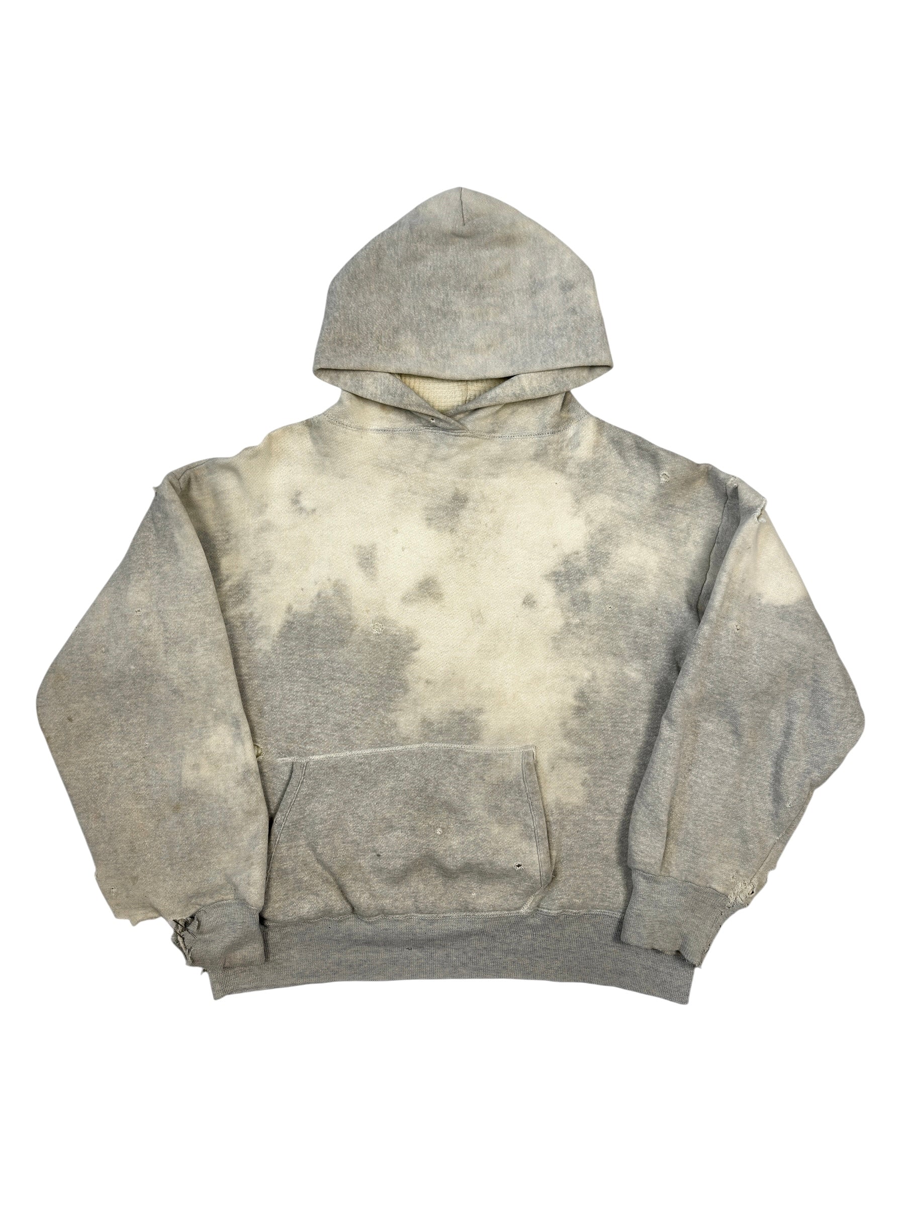 1950s Fully Thermal Sun Faded Heather Grey Hoodie (XL)