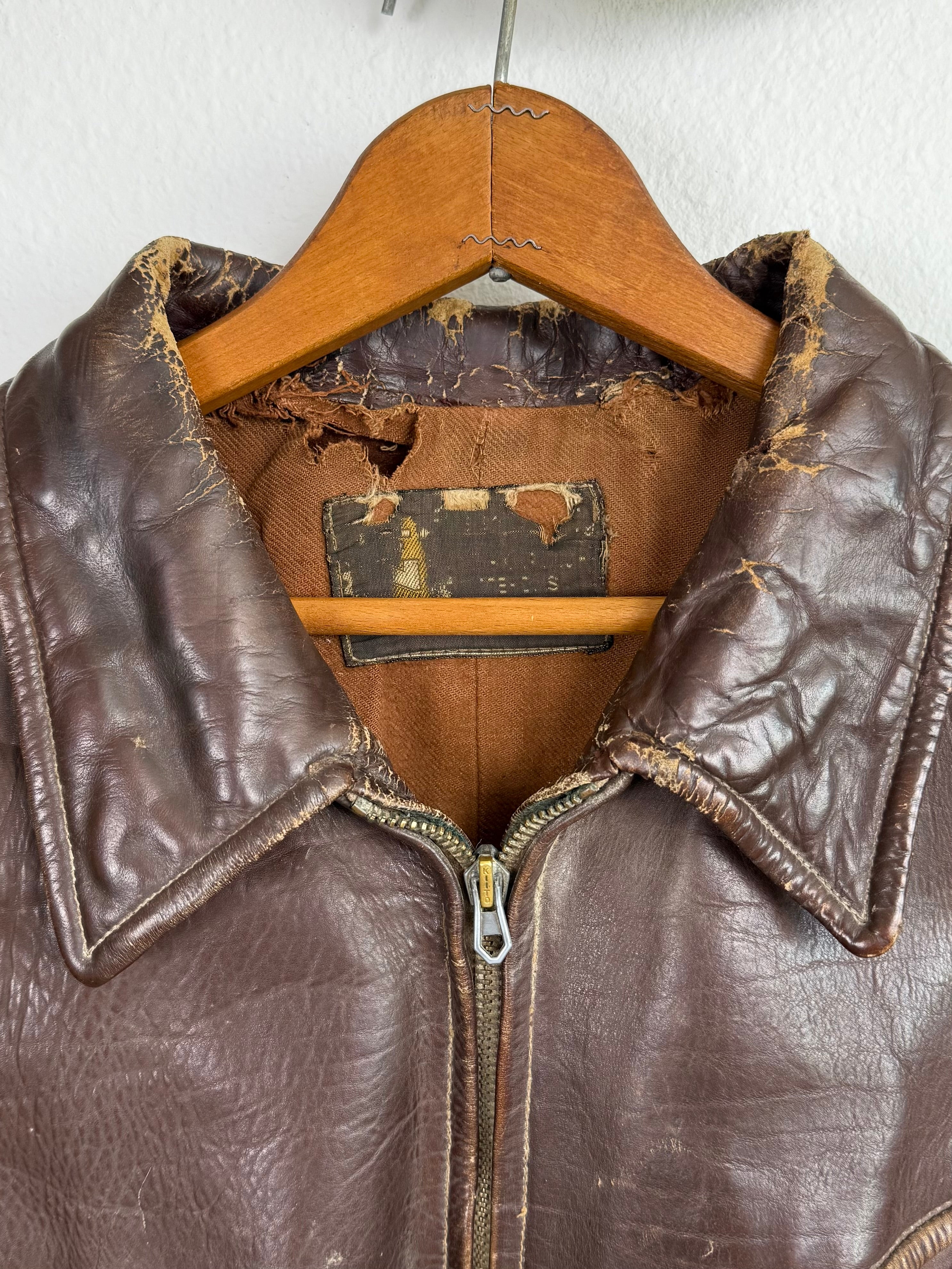 1930s German Leather Jacket (XL)