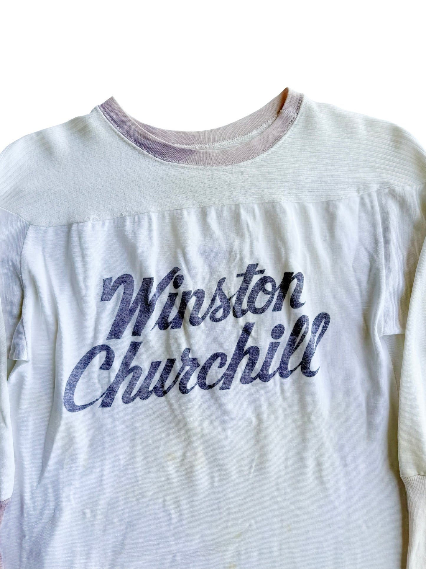 1950s ‘Winston Churchill’ Long Sleeve Two Tone Jersey (S/M)