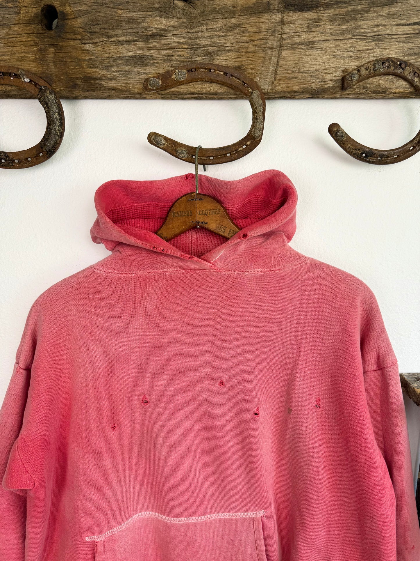 1950s Sun Faded Thermal Lined Double Face Hoodie (XXL)