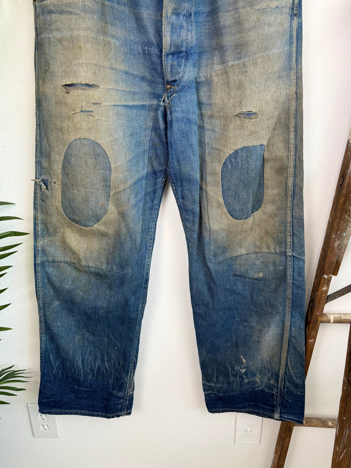1934 Model Lee Cowboy Worn Buckle Back Jeans (35)