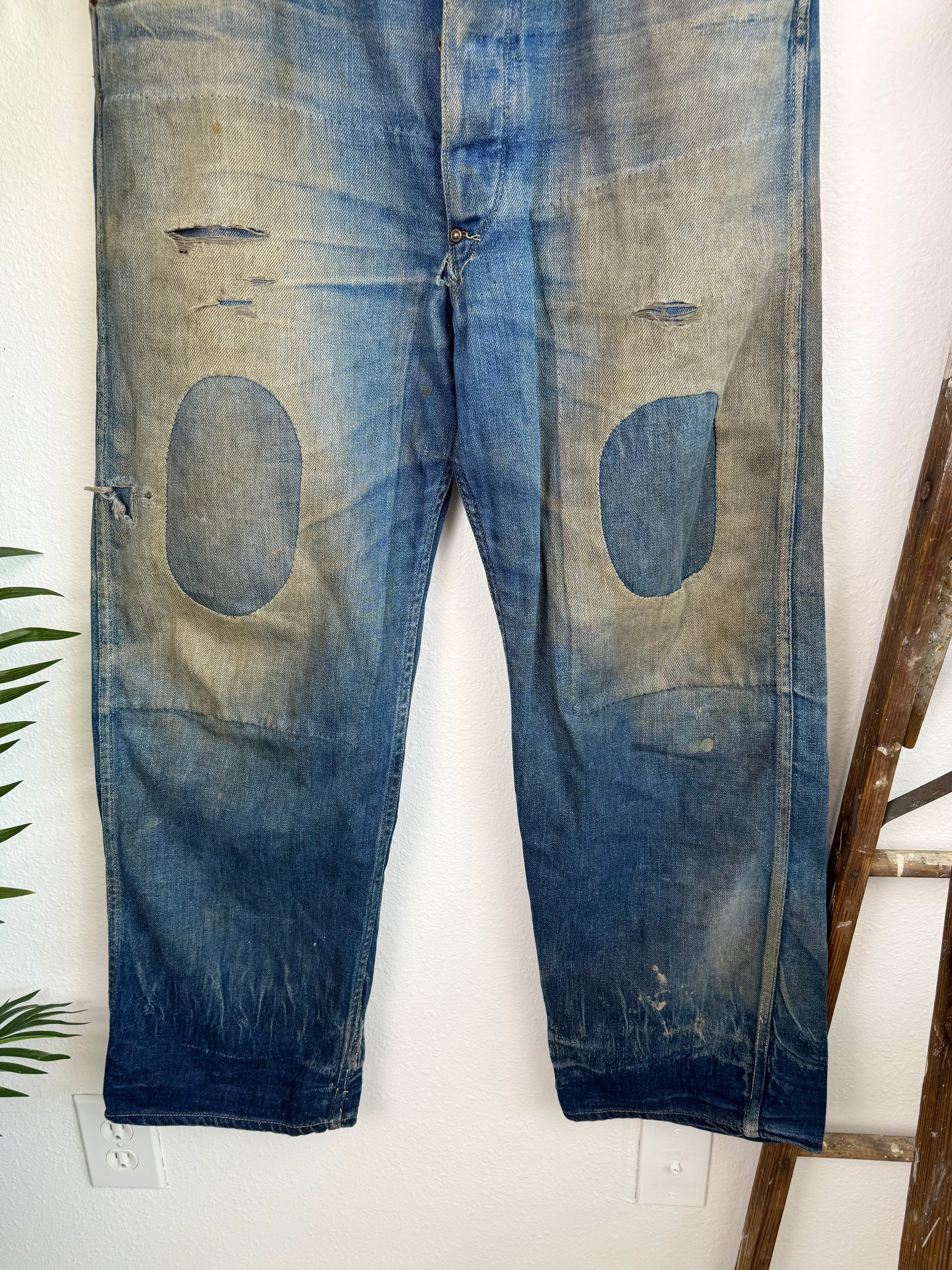 1934 Model Lee Cowboy Worn Buckle Back Jeans (35)
