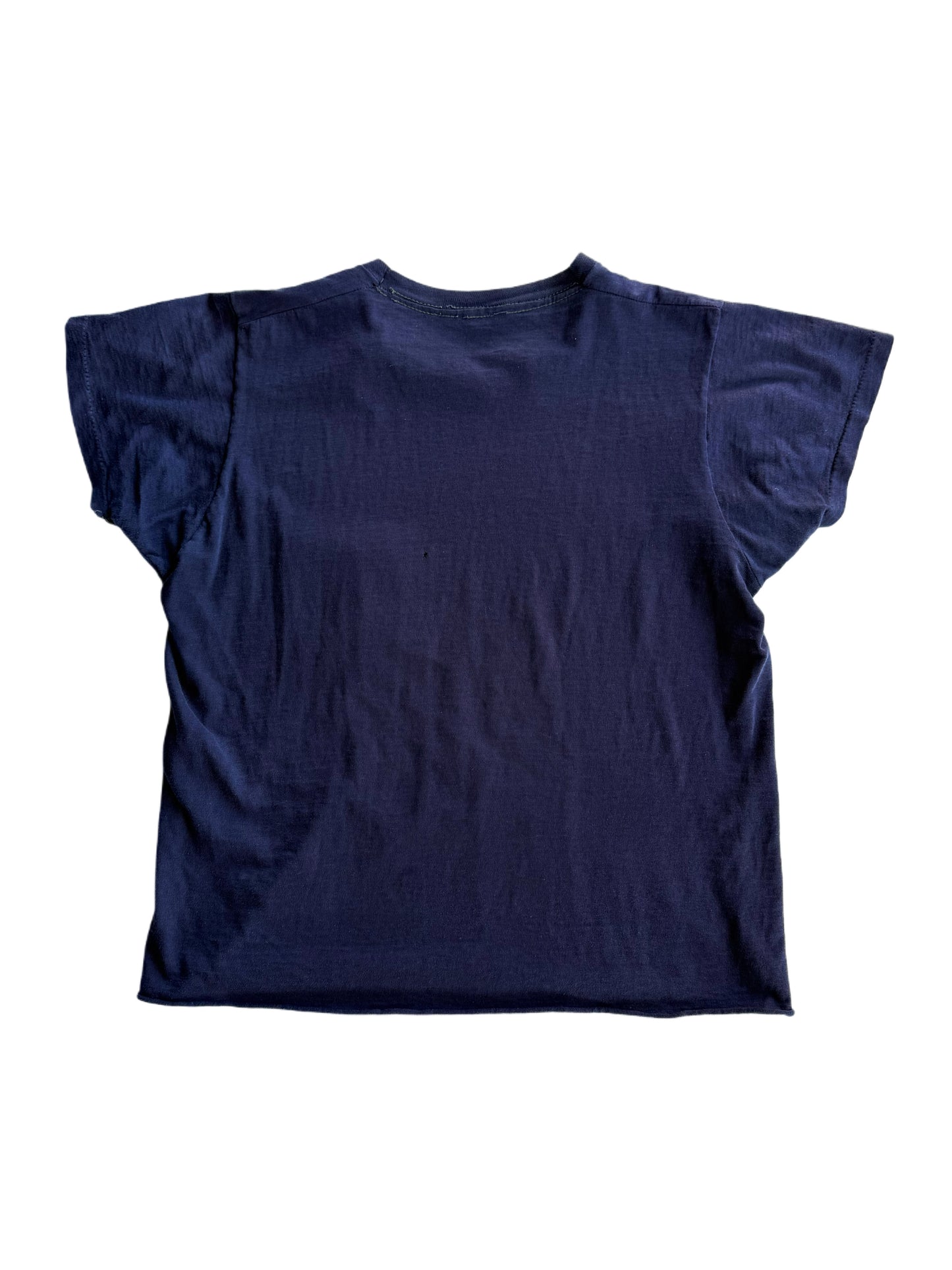 1960s Chopped Navy Pocket Tee (S/M)