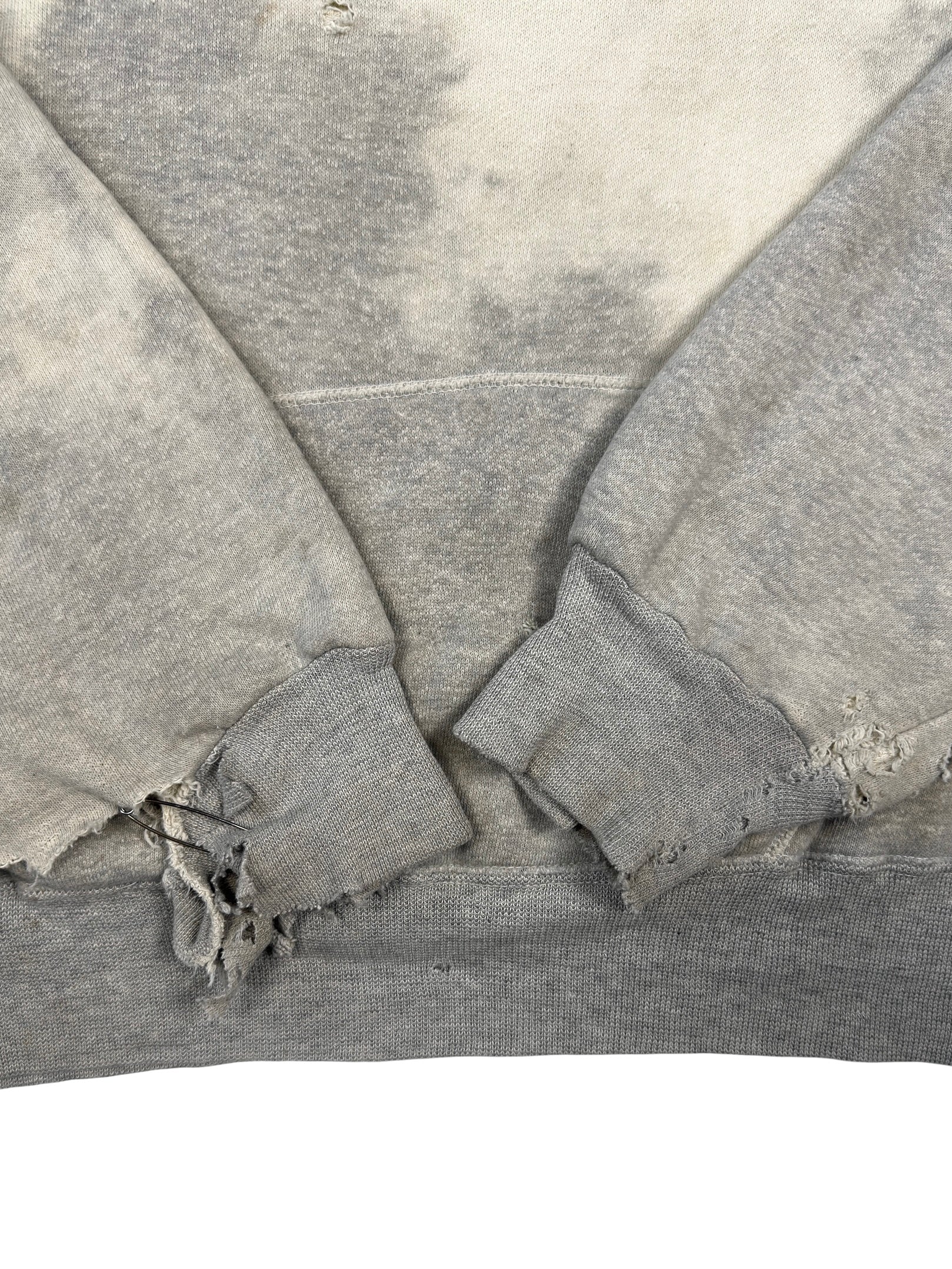 1950s Fully Thermal Sun Faded Heather Grey Hoodie (XL)