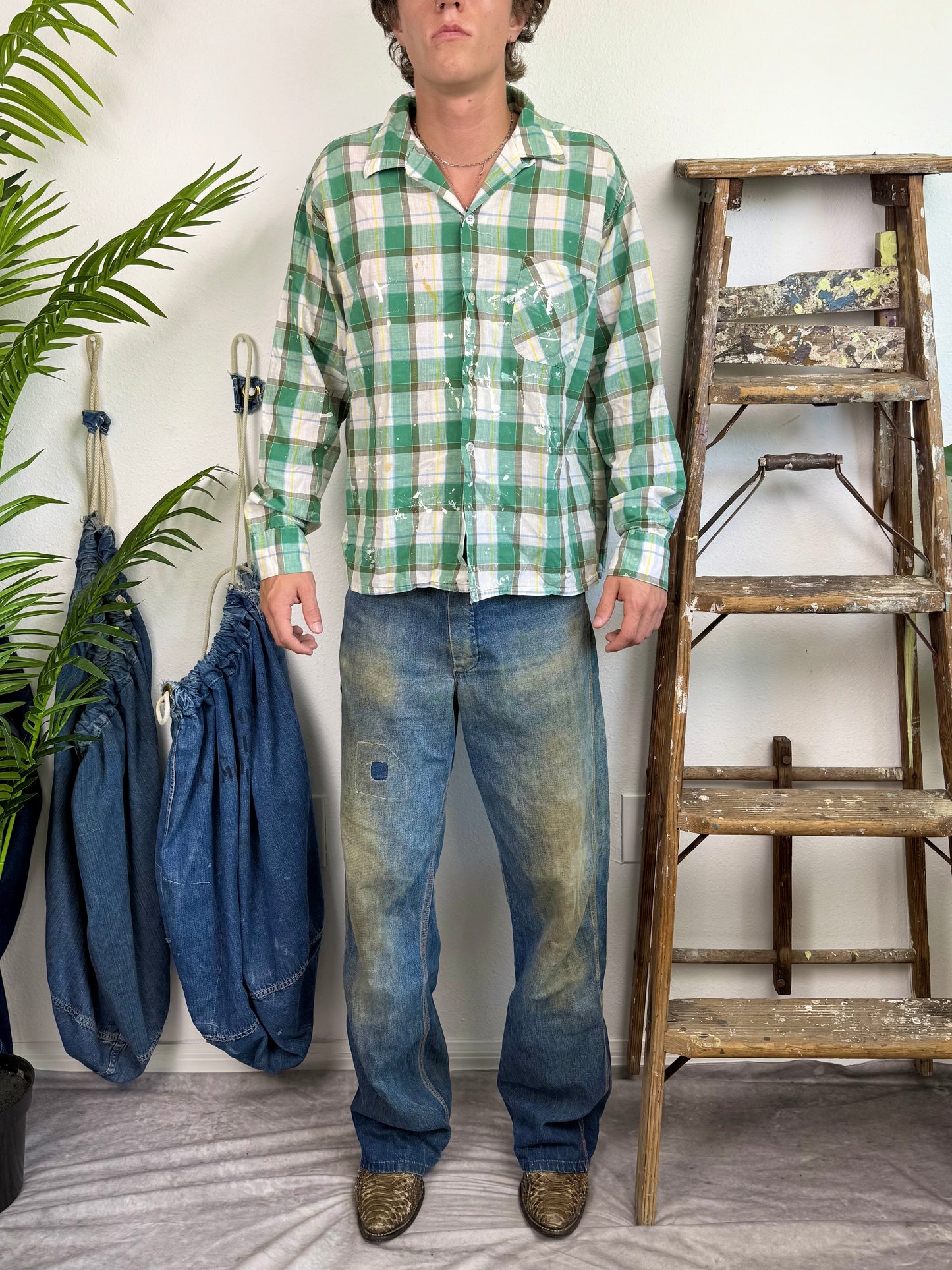 1960s ‘Splatter Paint’ Flannel (M/L)