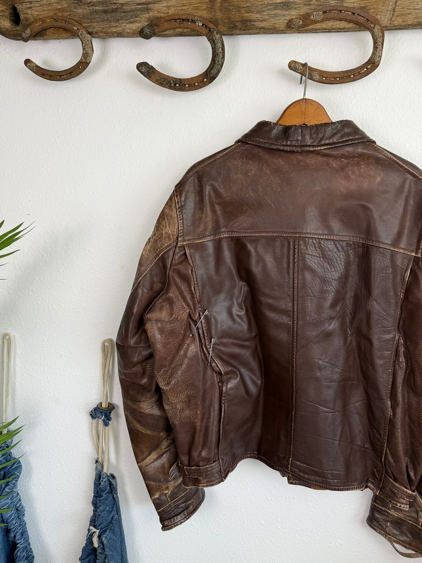 1930s German Leather Jacket (XL)