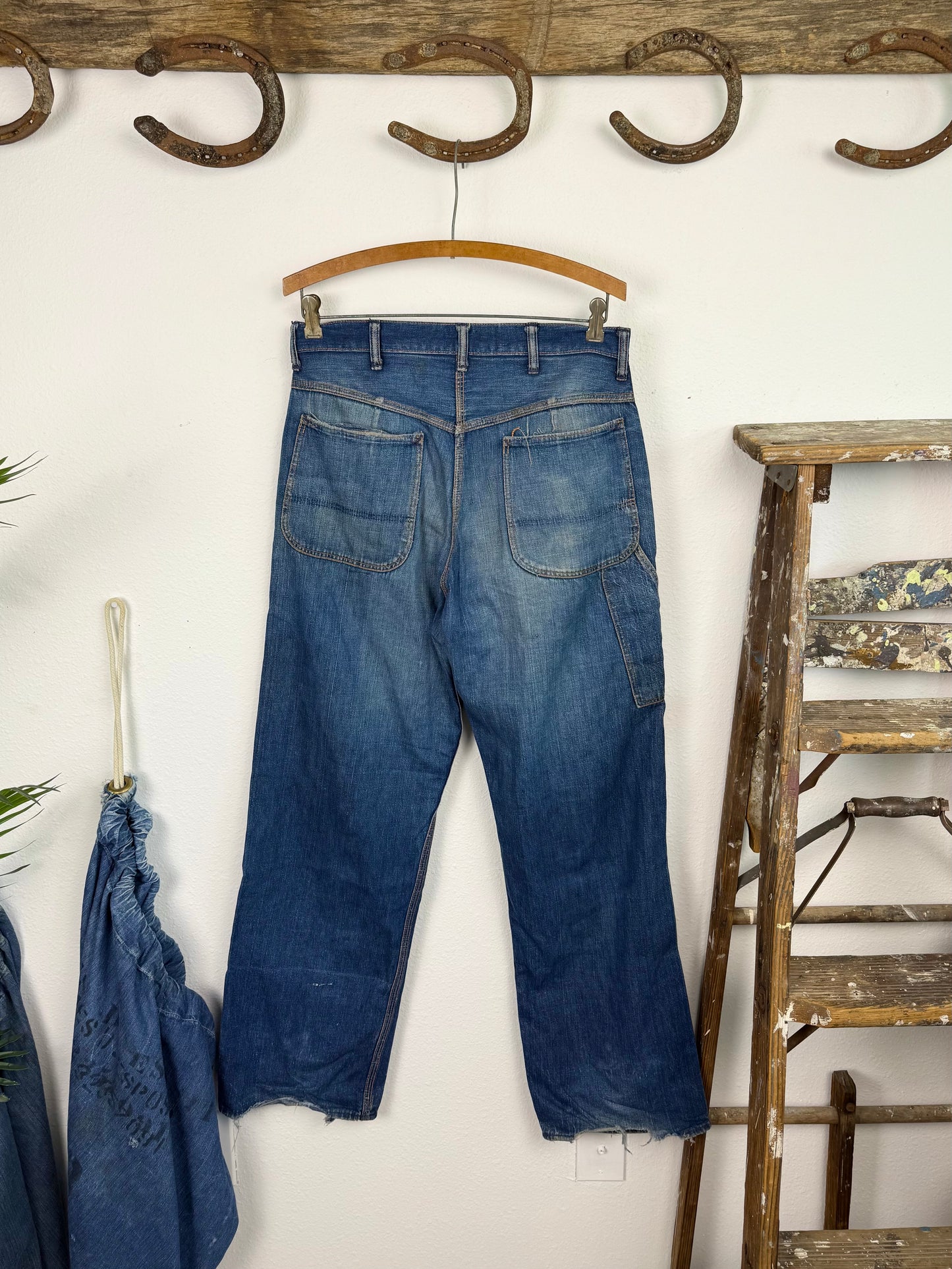 1950s Big Mac Carpenter Jeans Safety Pin Closure (31)