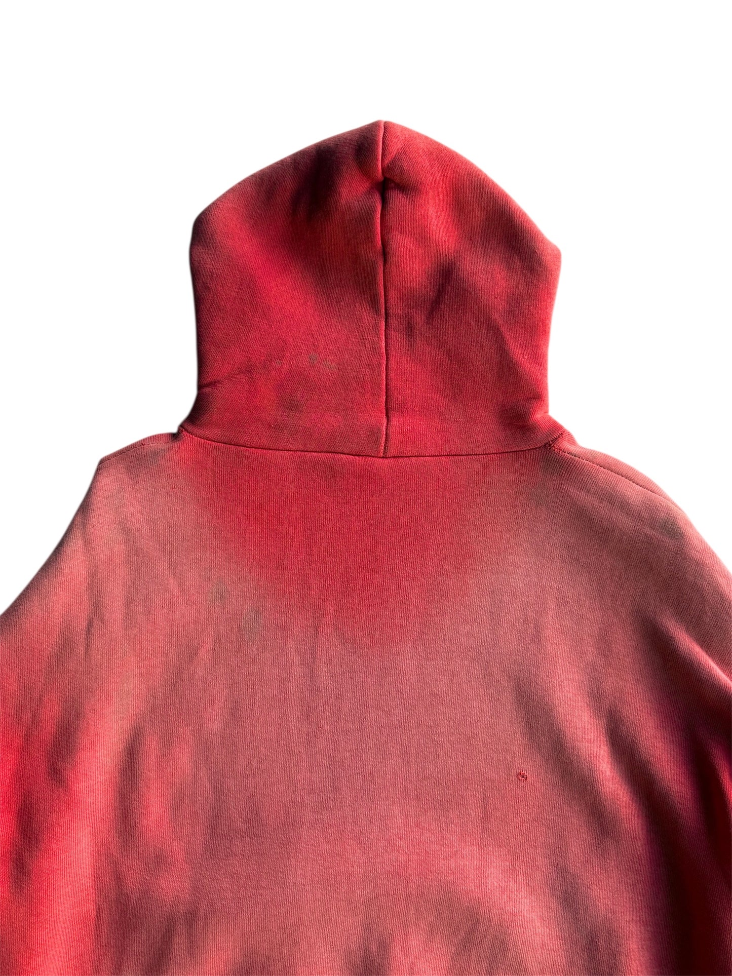 1950s Sun Faded Cherry Red Thermal Hoodie (M/L)