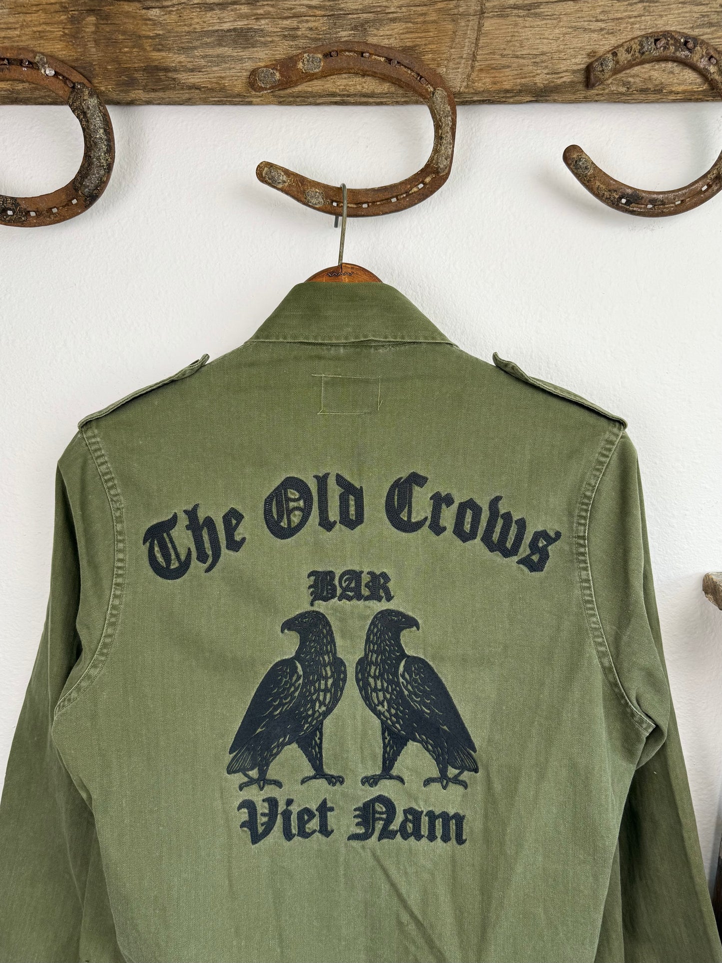 1950s Dutch HBT Jacket With Chain Stitching (S/M)