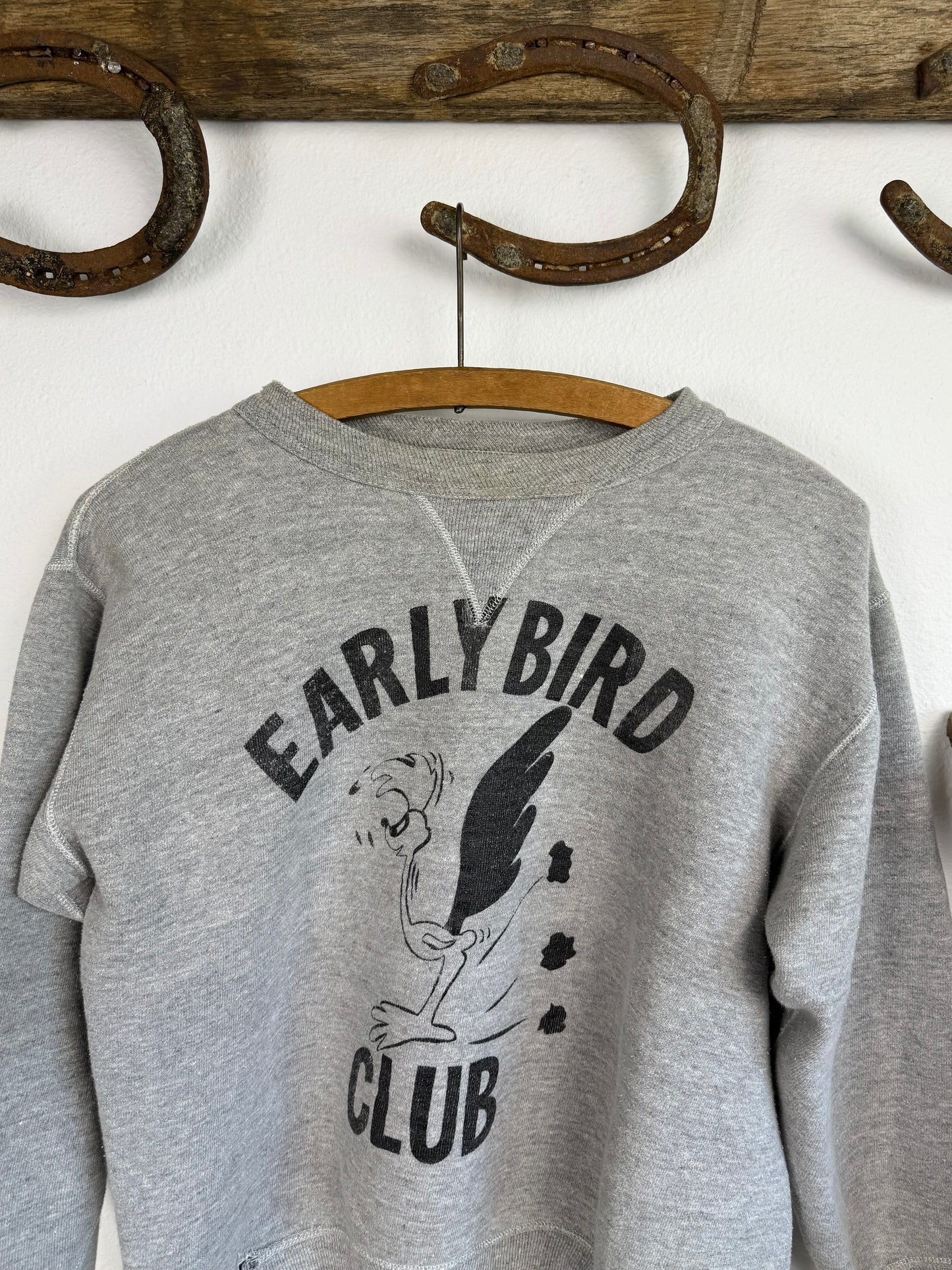 1950s EarlyBird Club Road Runner Cartoon Single V Sweatshirt (M)