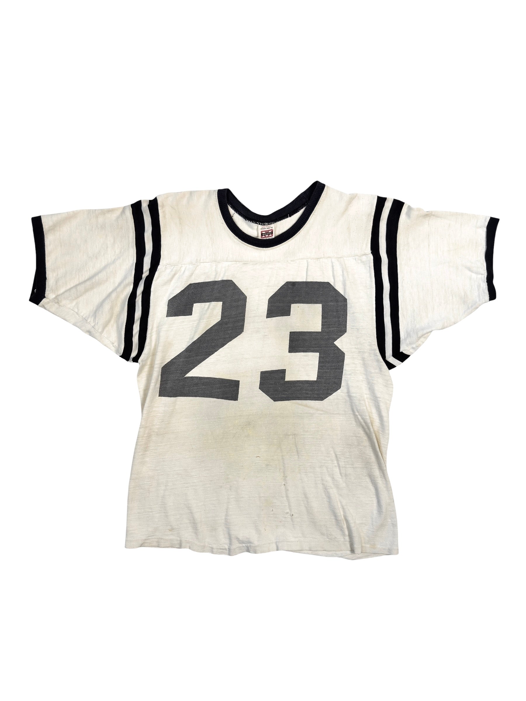 1950s Black and White Cotton Jersey (S/M)