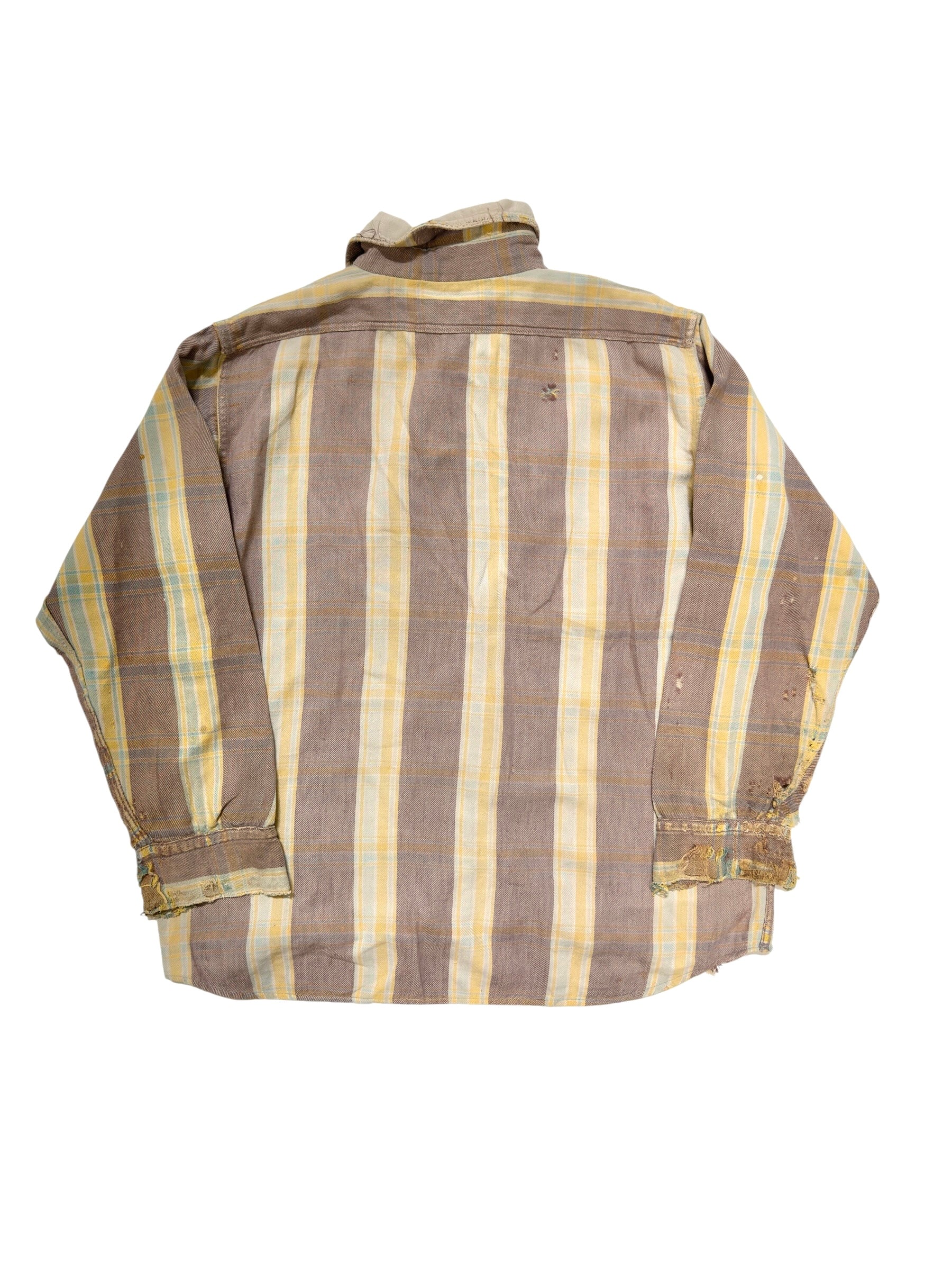 1940s Striped Cotton Flannel (S/M)