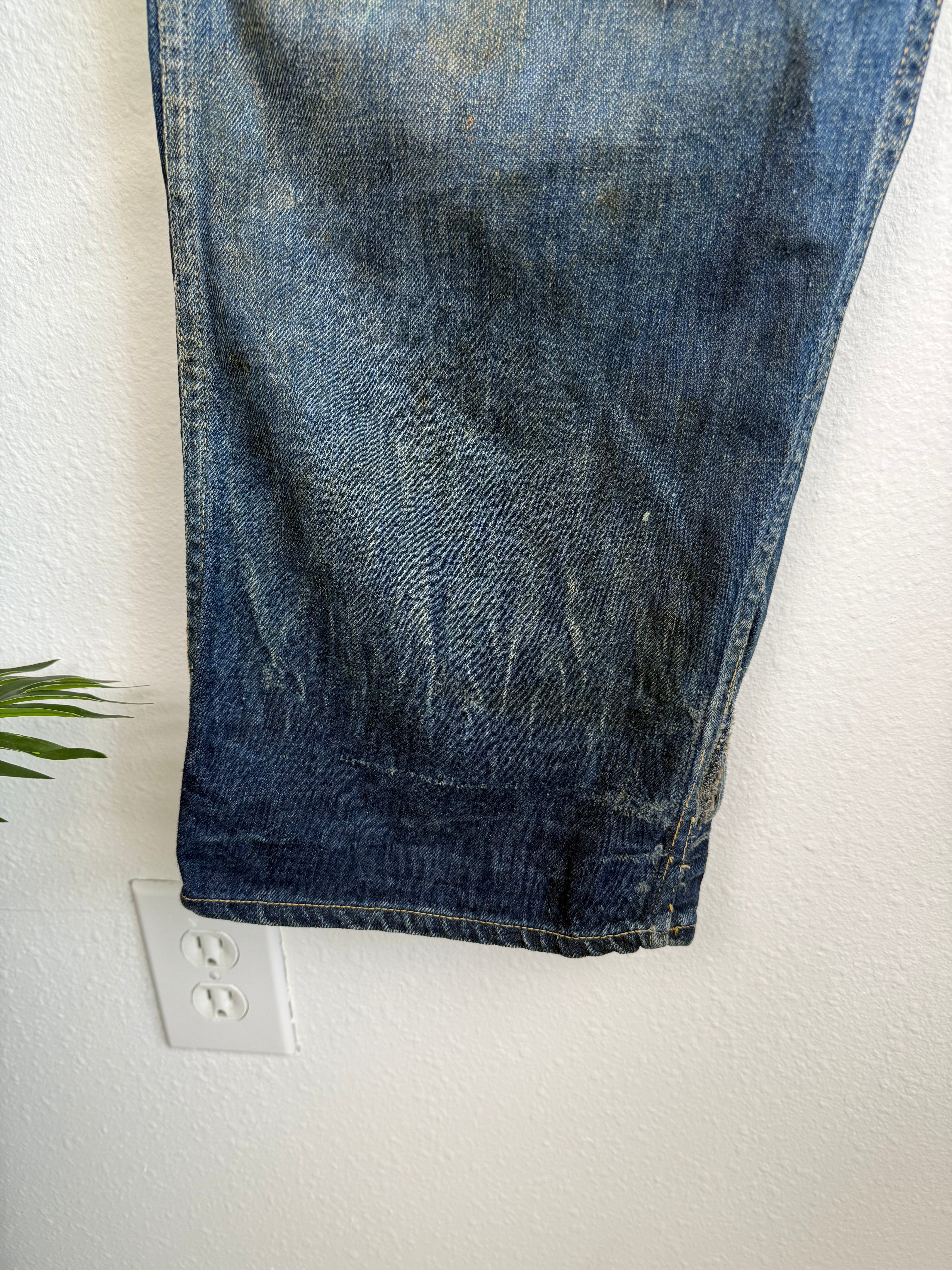 1934 Model Lee Cowboy Worn Buckle Back Jeans (35)