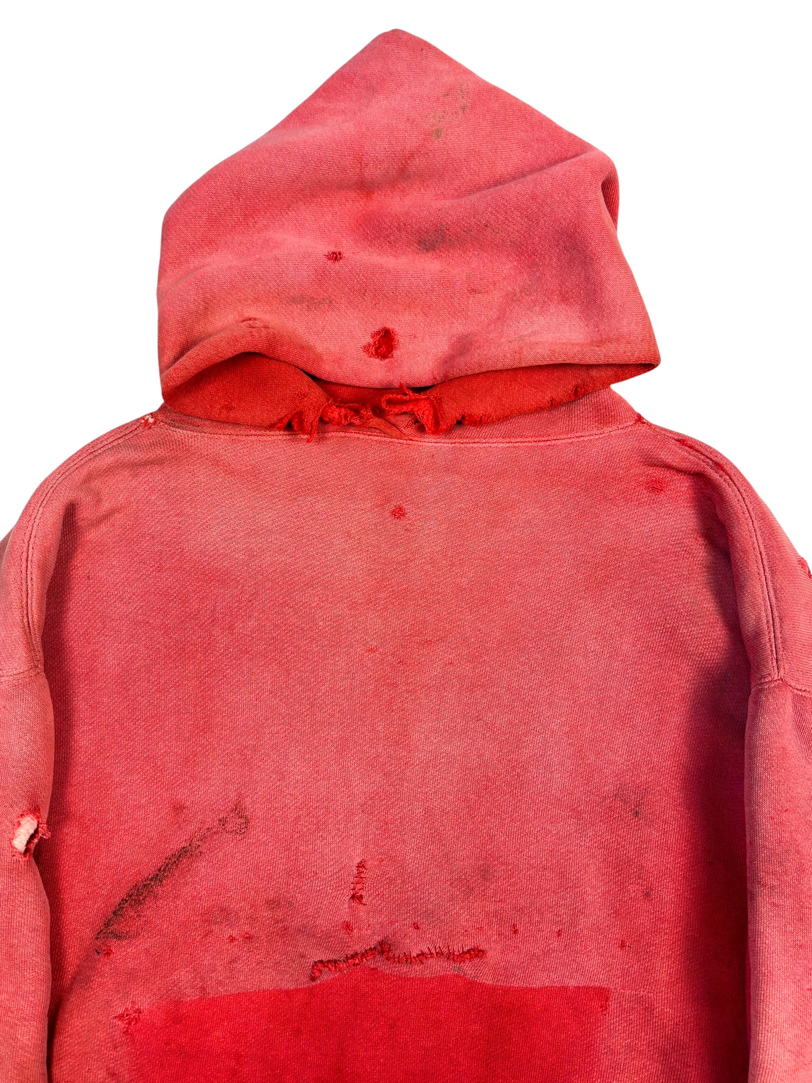 1950s Double Face ‘Ghost Pocket’ Sun Faded Cherry Red Hoodie (XL)