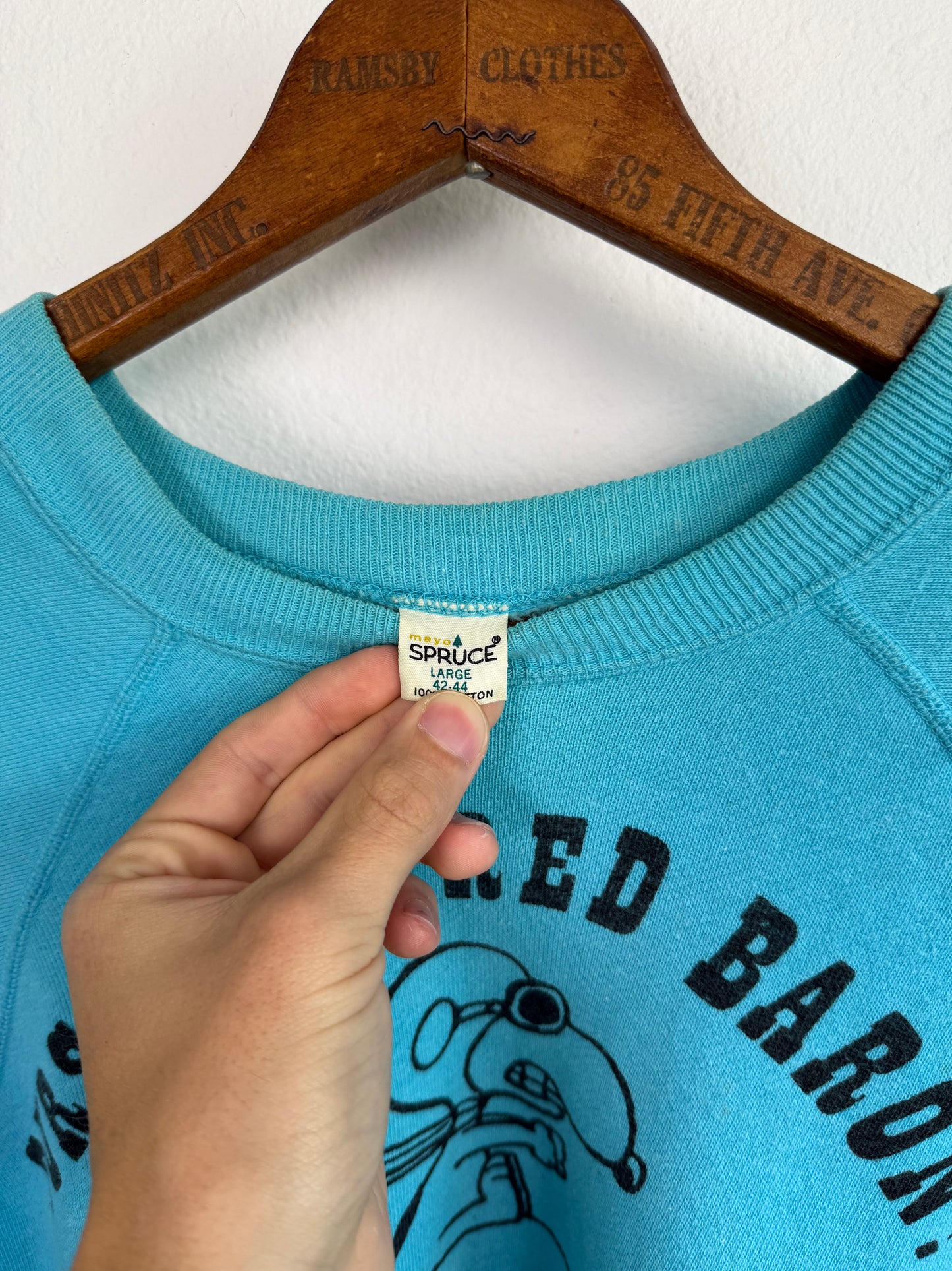 1960s Mayo Spruce Peanuts Snoopy Sweatshirt (XL)