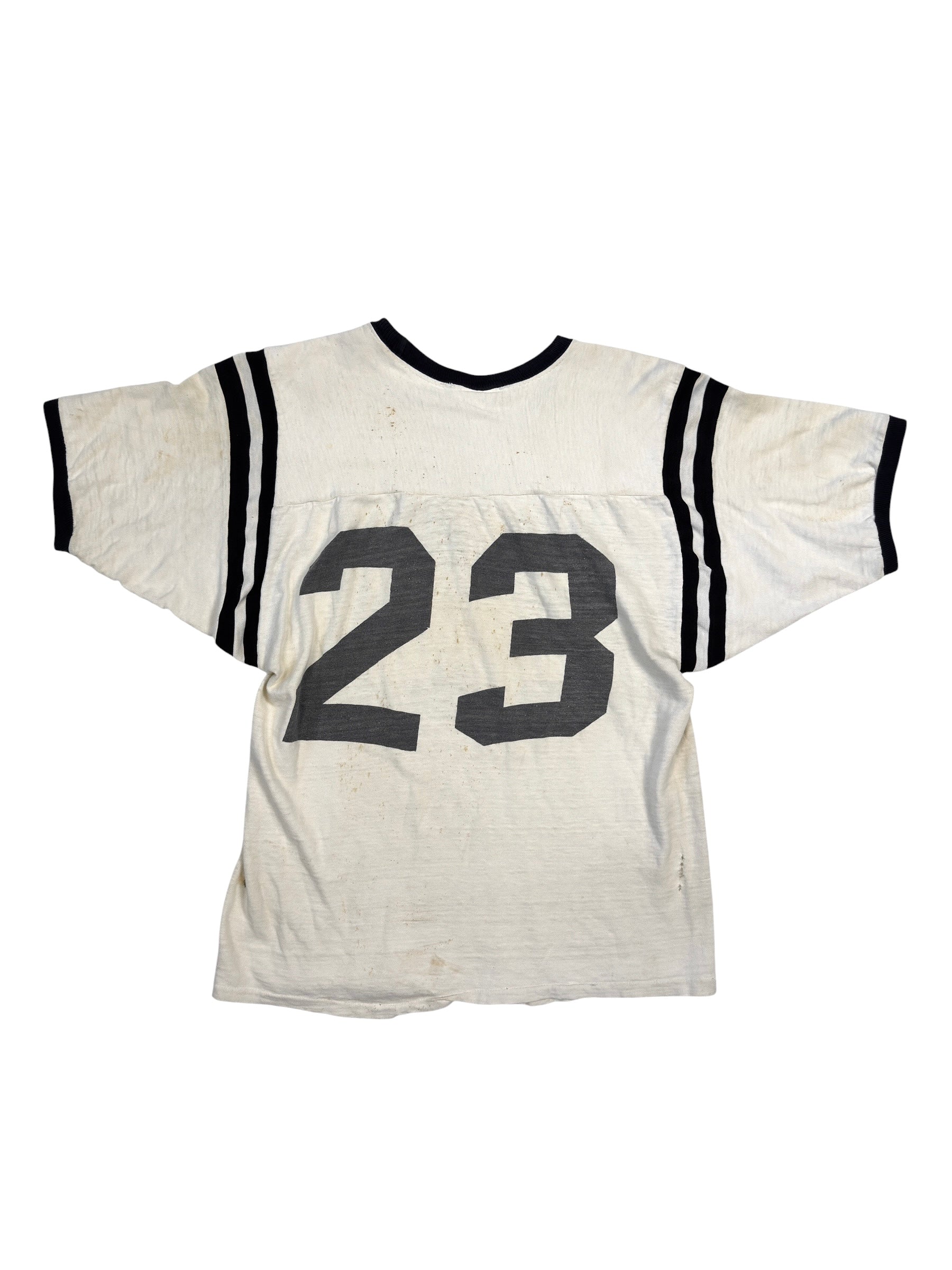 1950s Black and White Cotton Jersey (S/M)