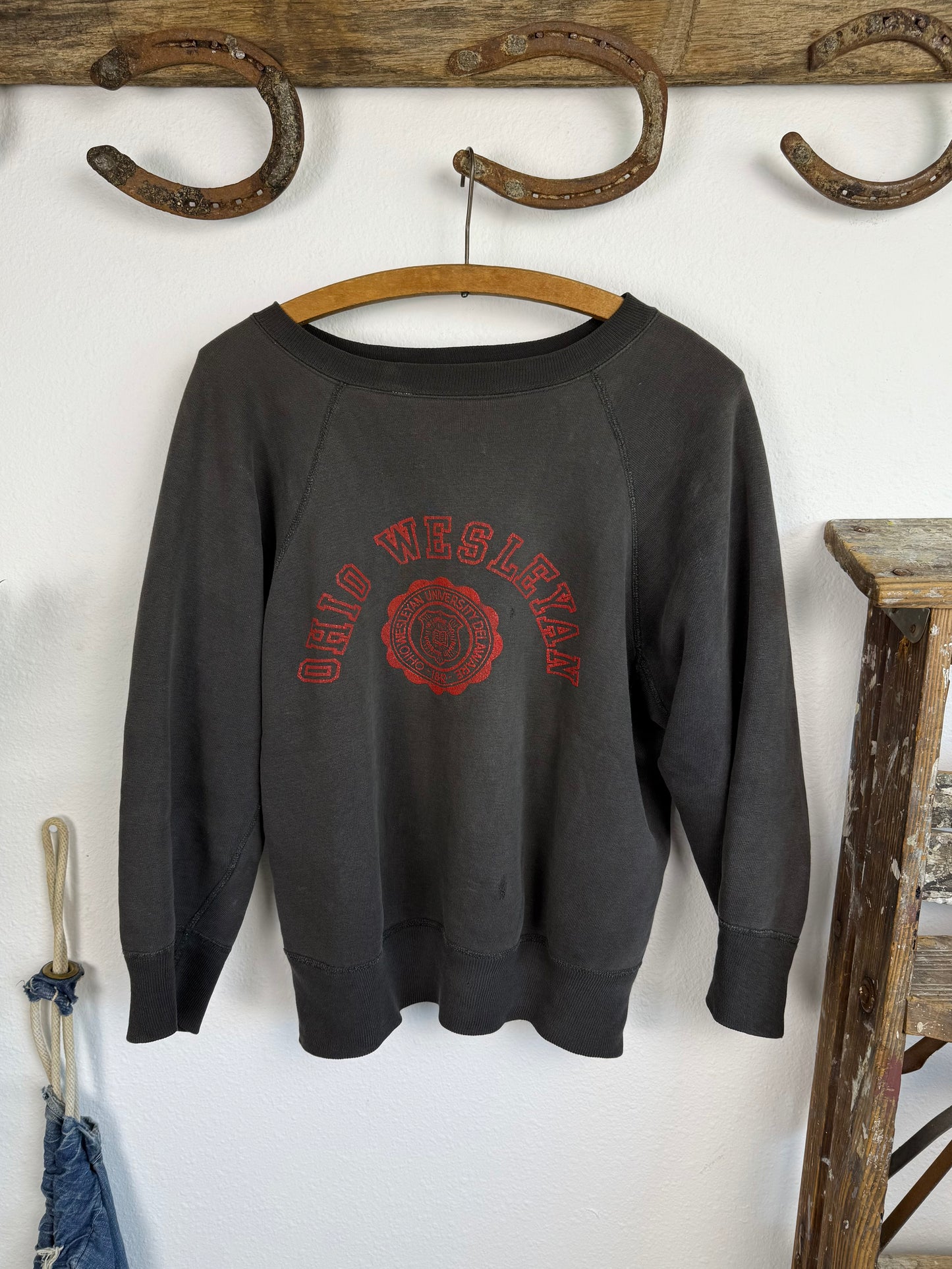 1950s Black Ohio Wesleyan Sweatshirt (L)