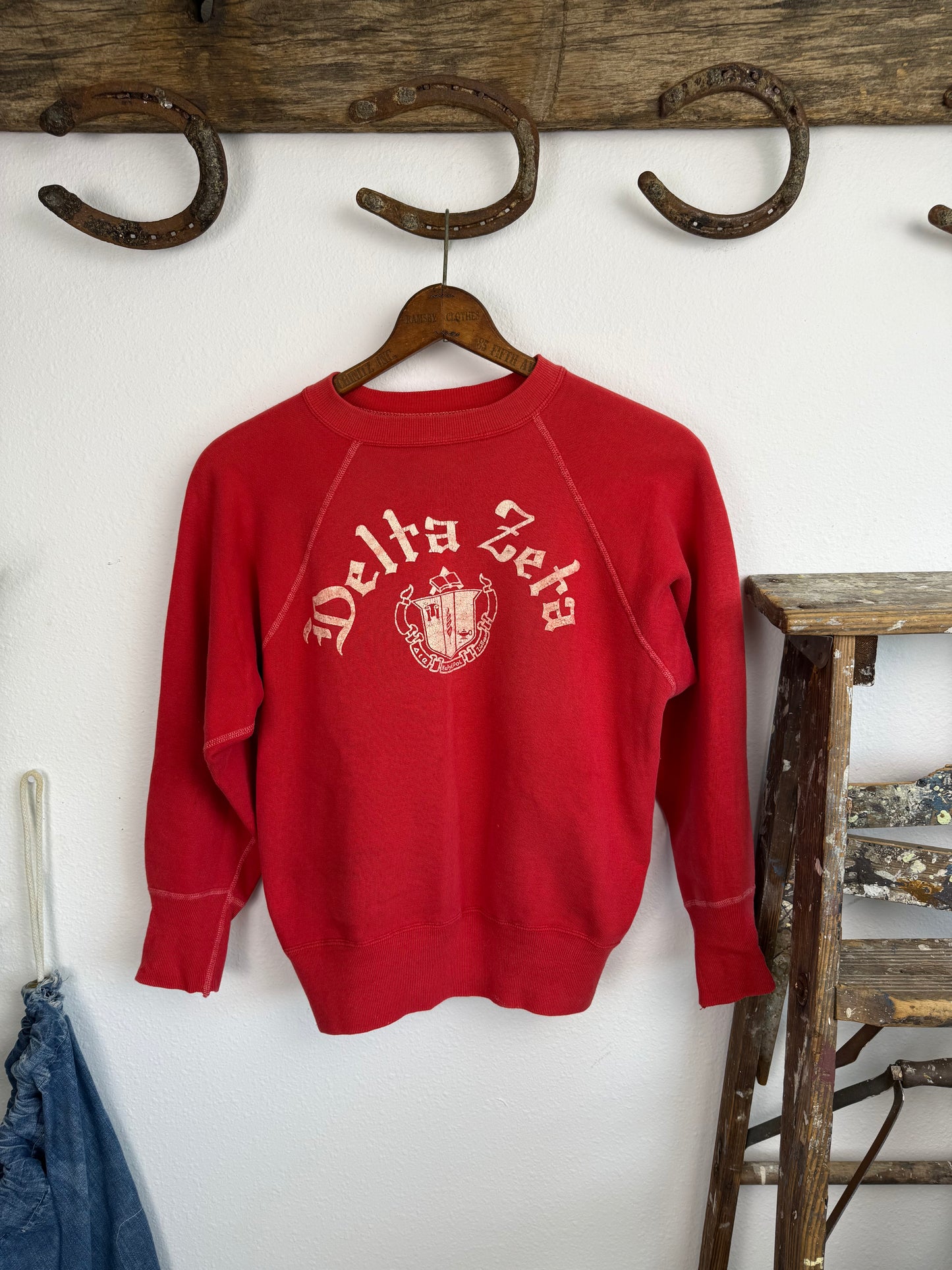 1950s Flocked Fraternity Sweatshirt (M/L)