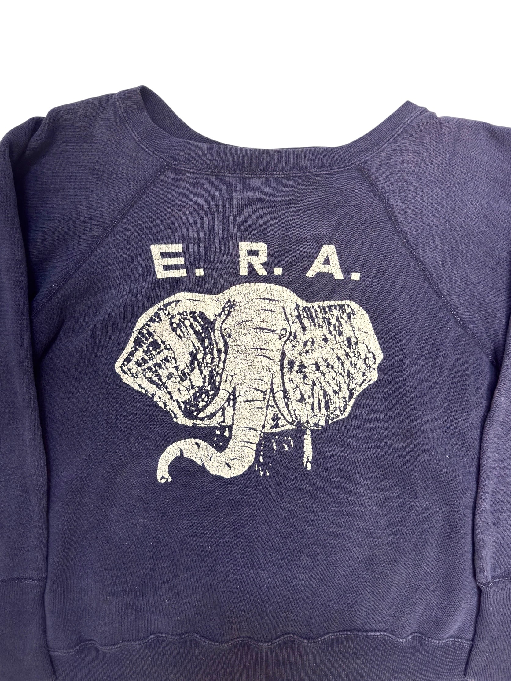 1950s ‘ERA’ Elephant Double Sided Graphic Sweatshirt (S/M)