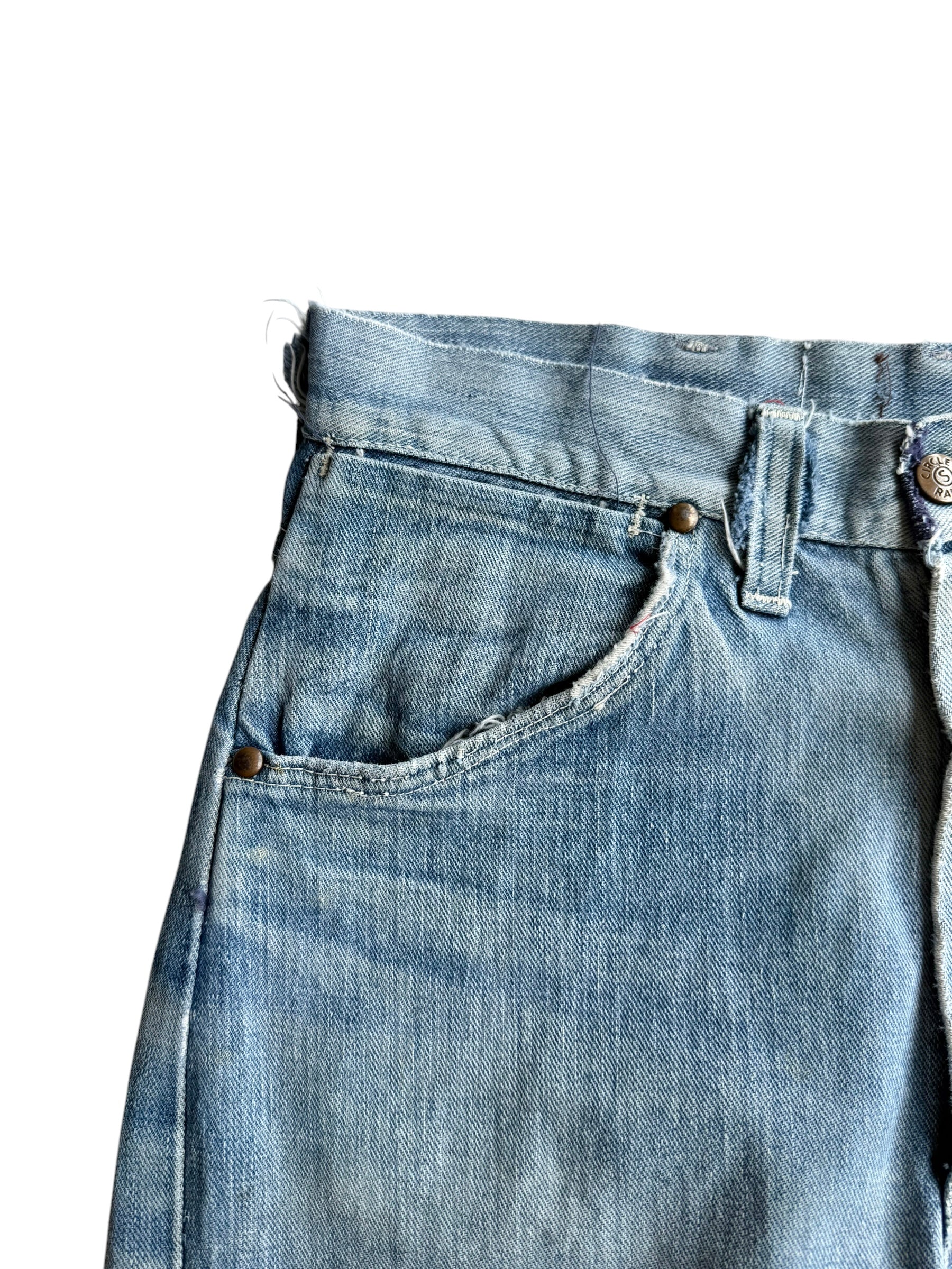 1950s Selvedge Circle Ranch Splatter Paint Jeans (28)