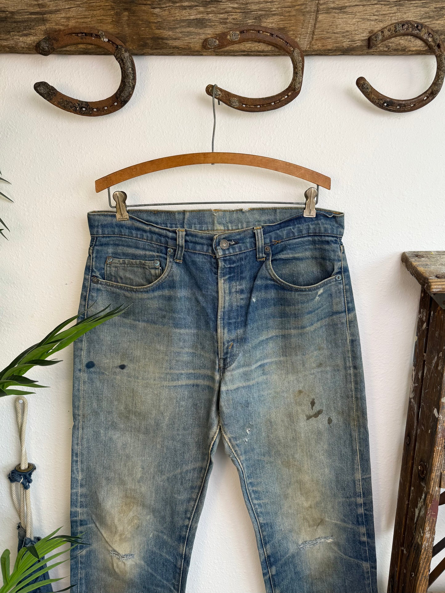 1970s Levi’s 501s Jeans With Honeycomb Fading (35)