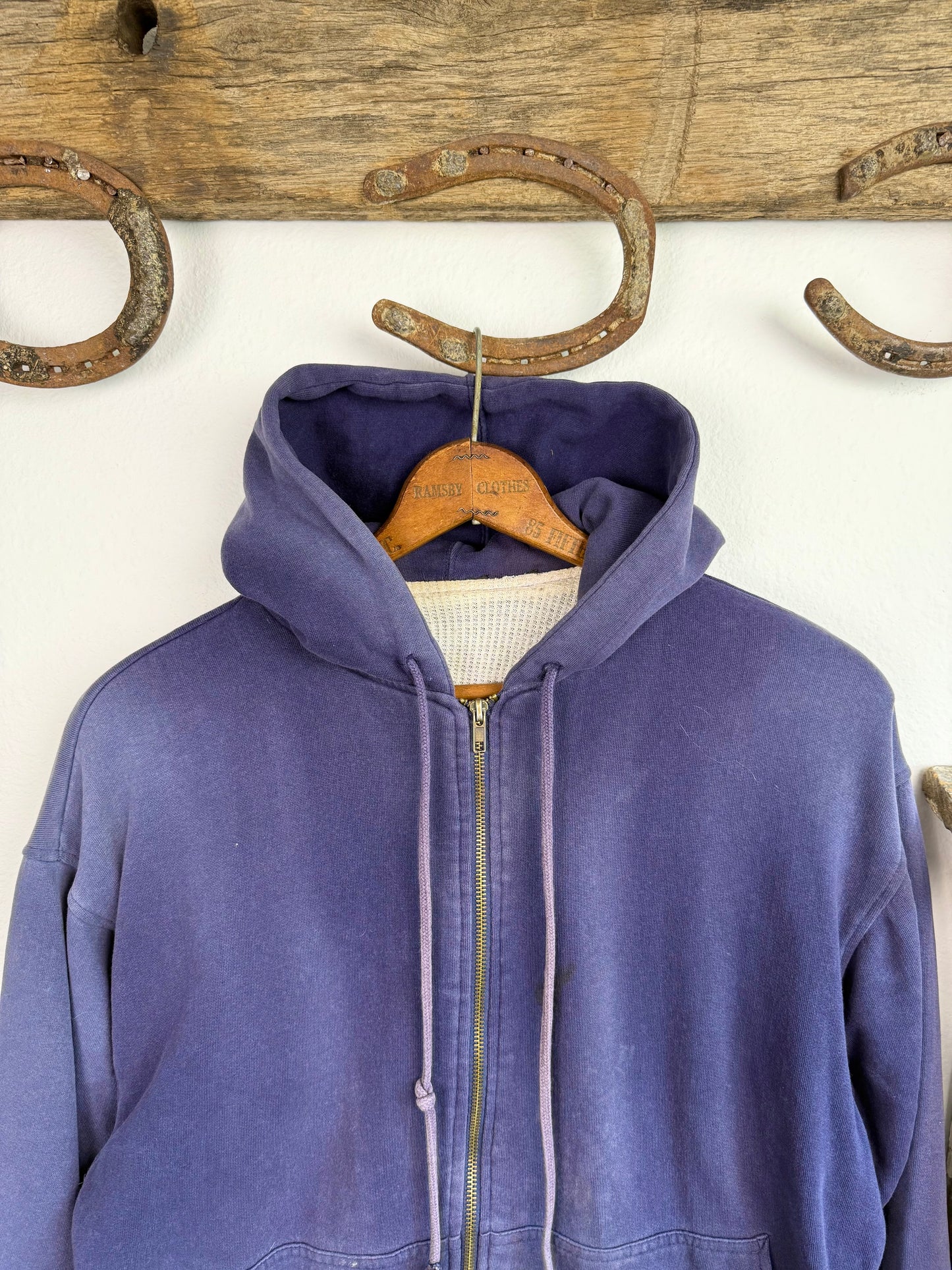 1970s Thermal ‘Hood Sun Fade’ Zip Up Jacket (L/XL)