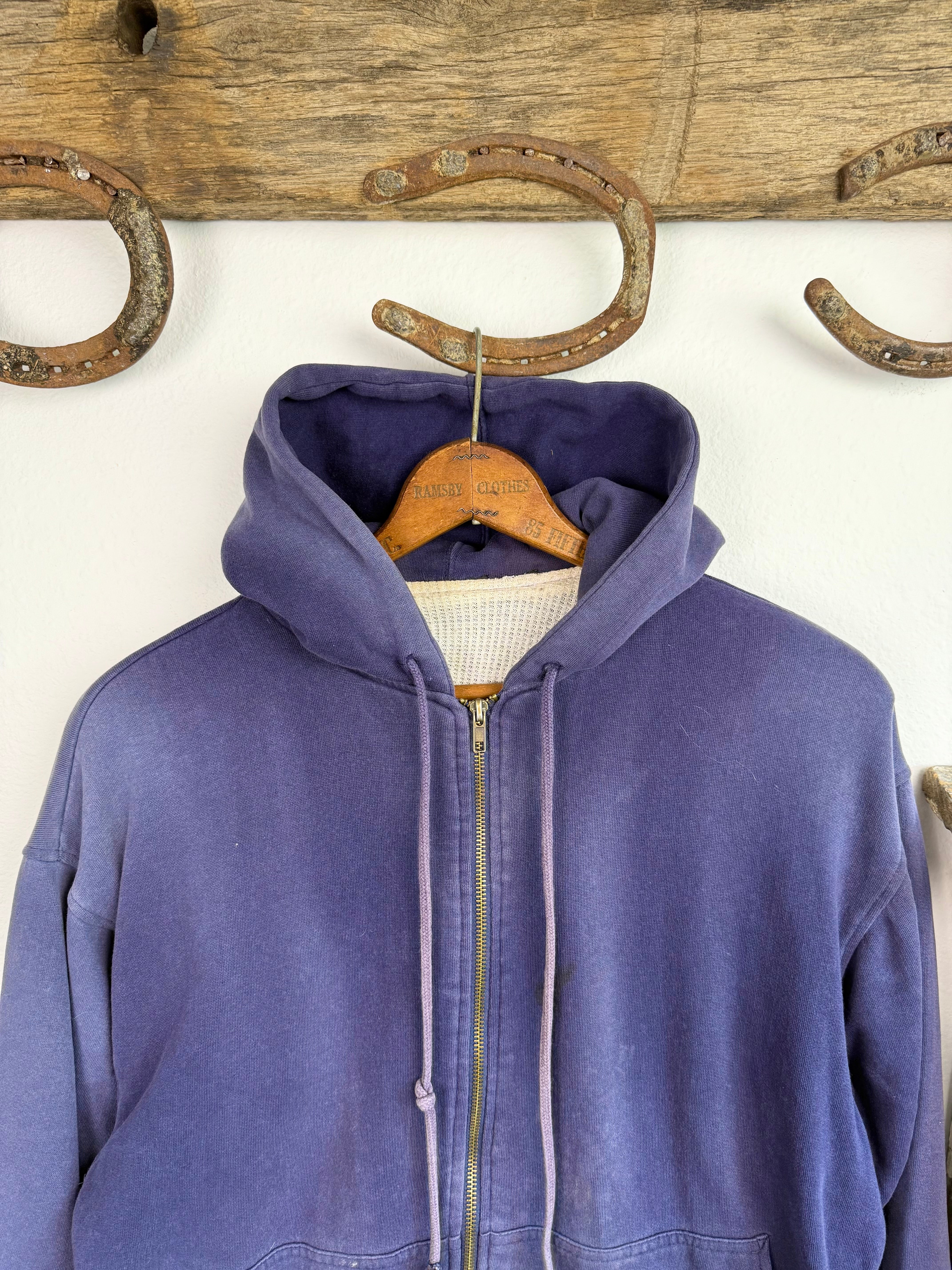1970s Thermal ‘Hood Sun Fade’ Zip Up Jacket (L/XL)