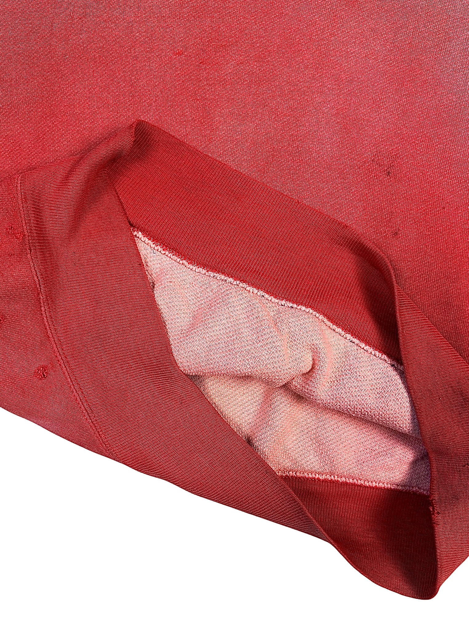 1950s Double Face ‘Ghost Pocket’ Sun Faded Cherry Red Hoodie (XL)