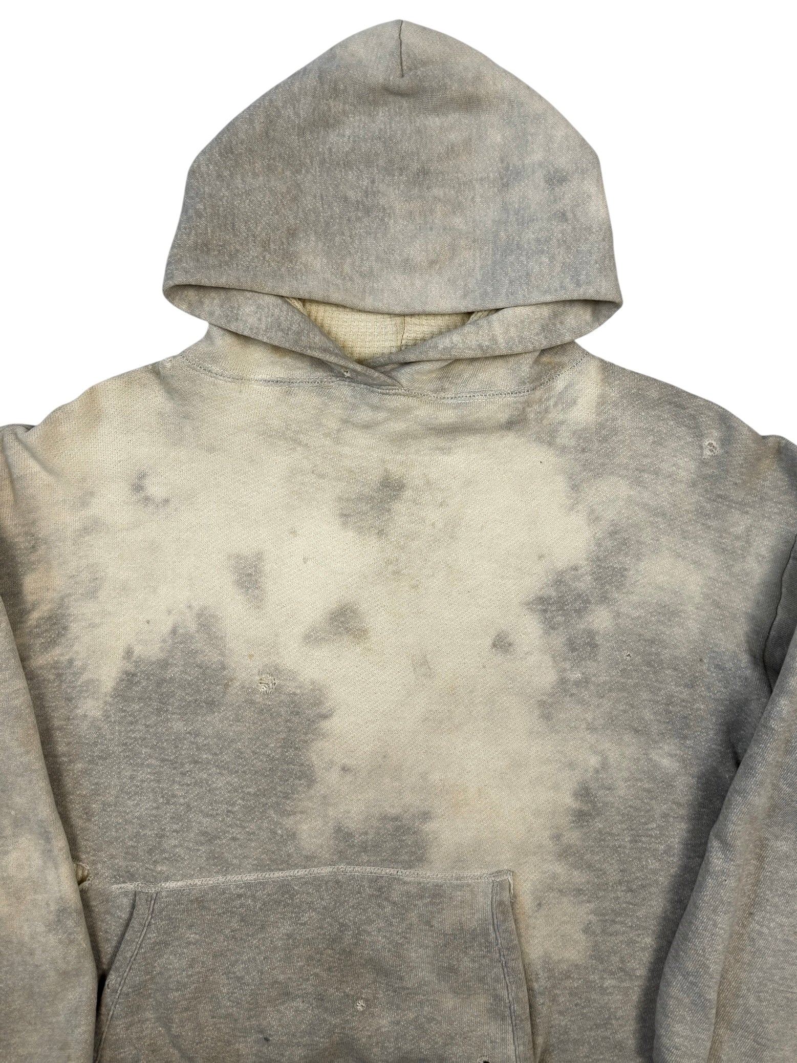 1950s Fully Thermal Sun Faded Heather Grey Hoodie (XL)