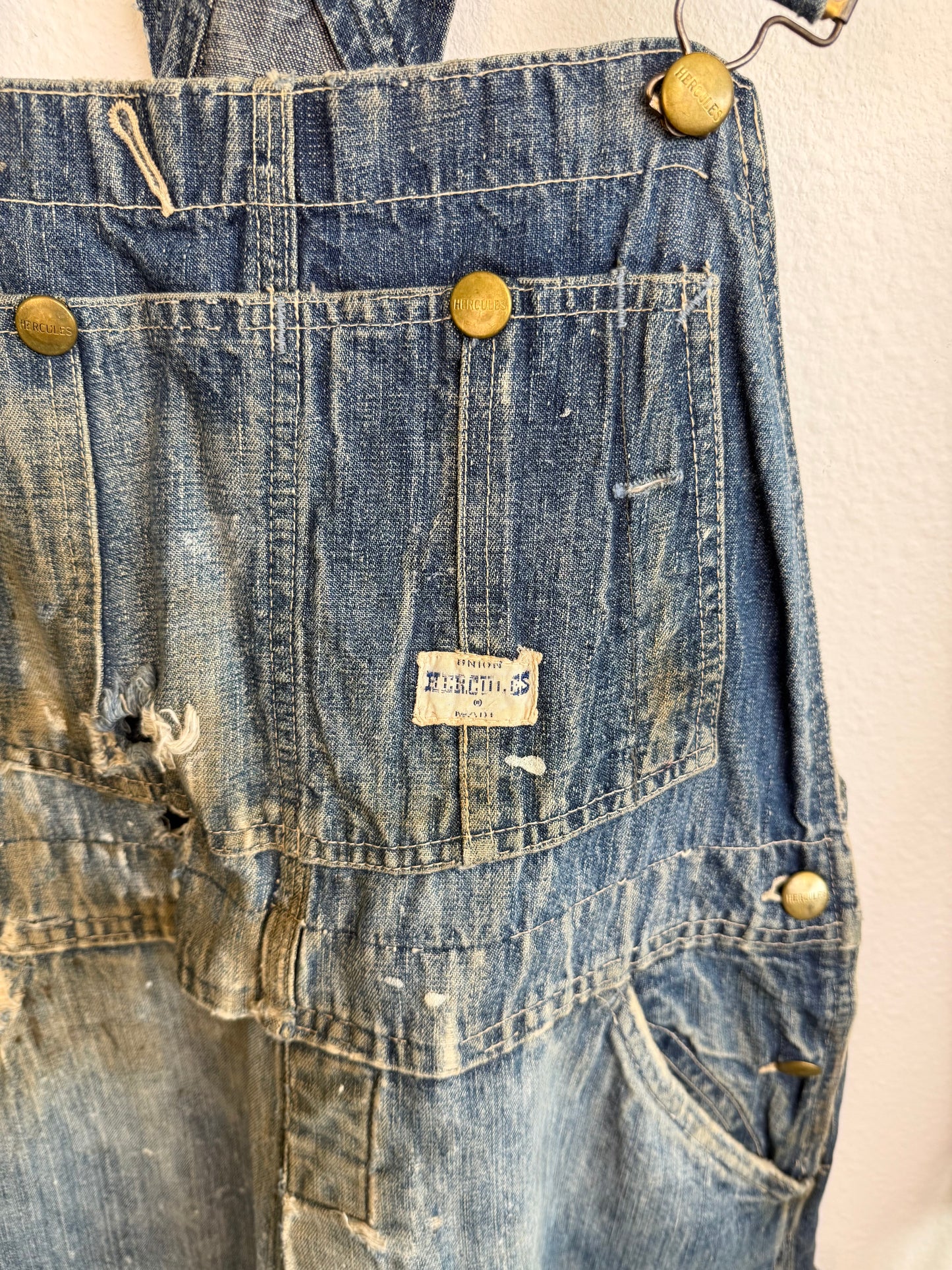 1950s Hercules Distressed & Repaired Overalls (36)