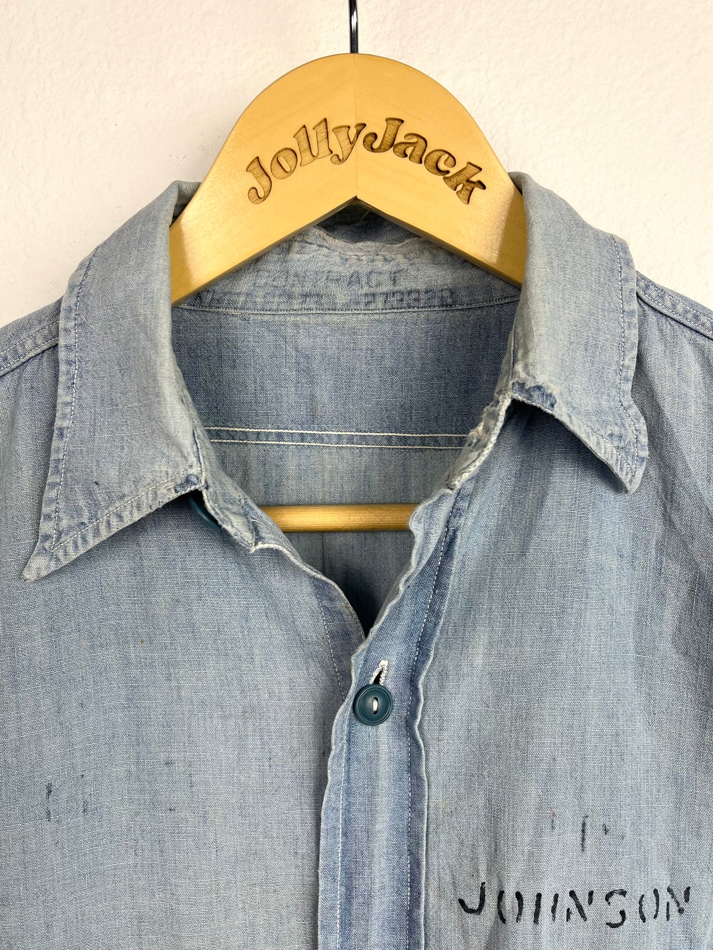 WW2 1940’s USN Sun Faded Stenciled Shirt (S/M)