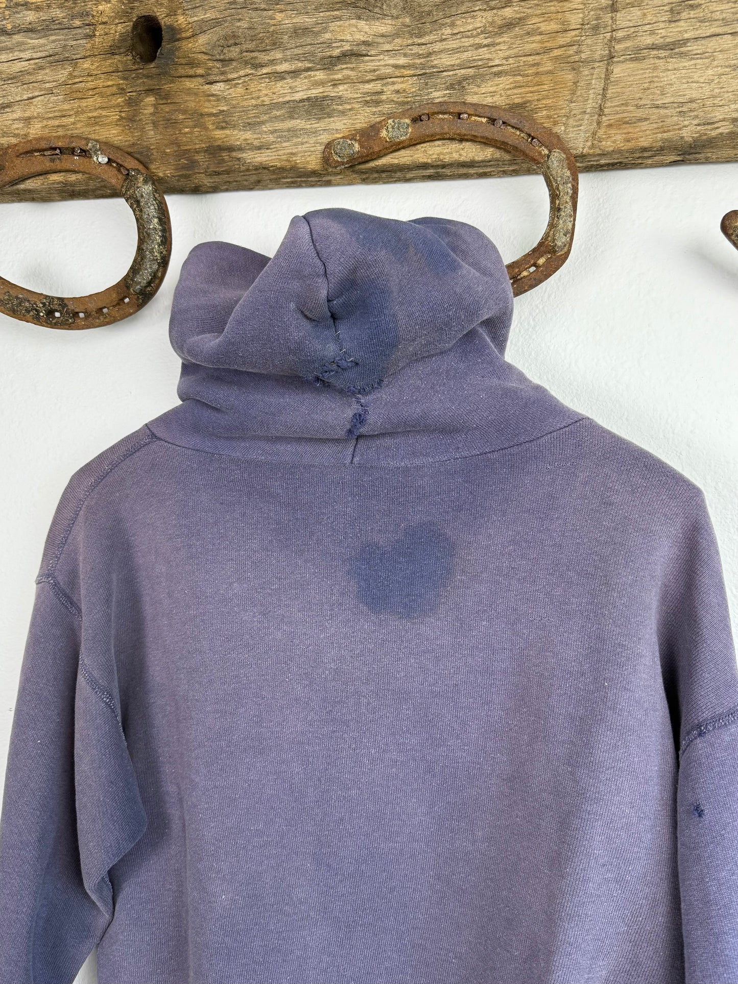1950s Blueberry Faded Thermal Hood Hoodie (M)