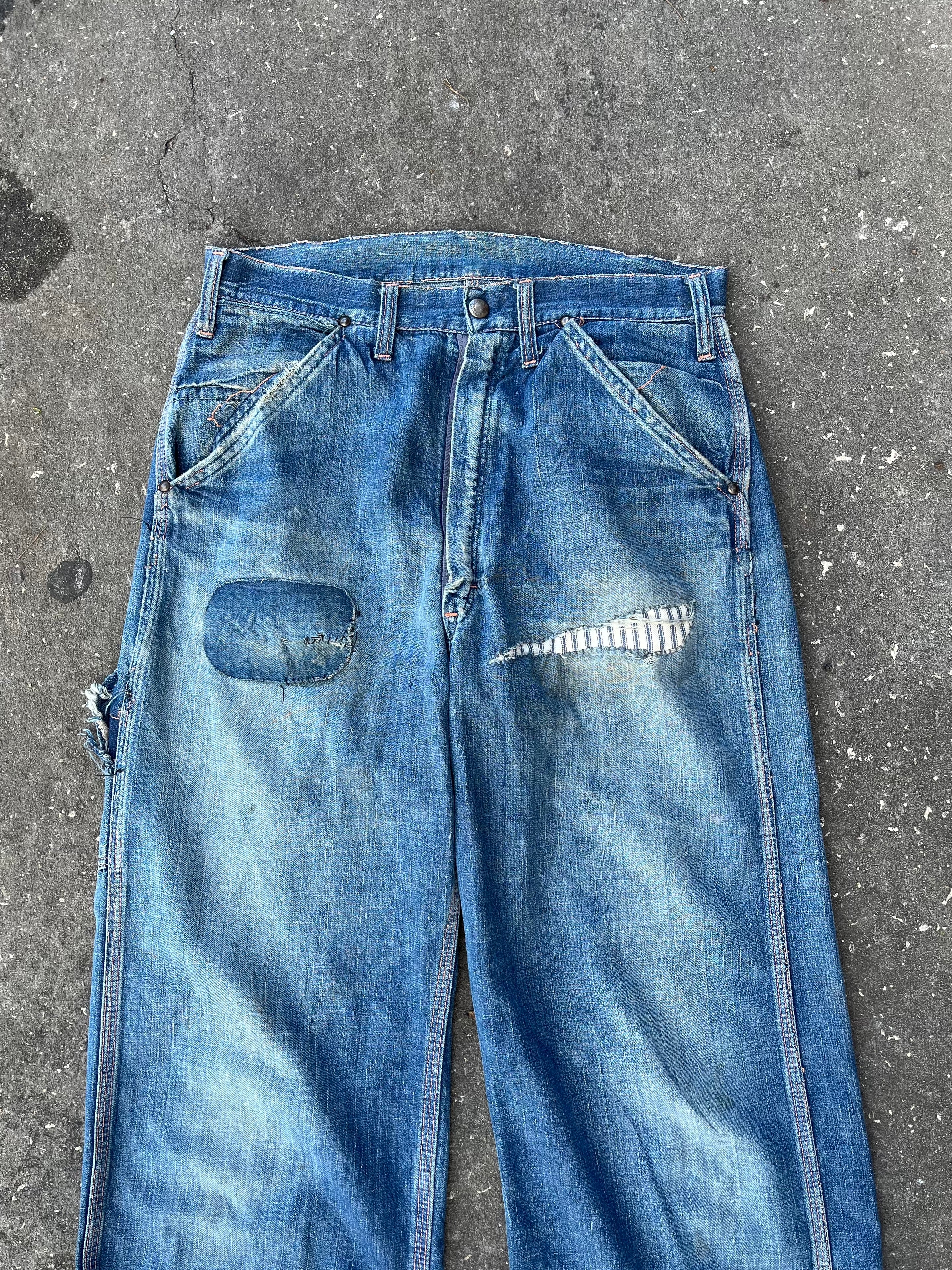 1950’s Faded & Repaired Carpenter Jeans (31)