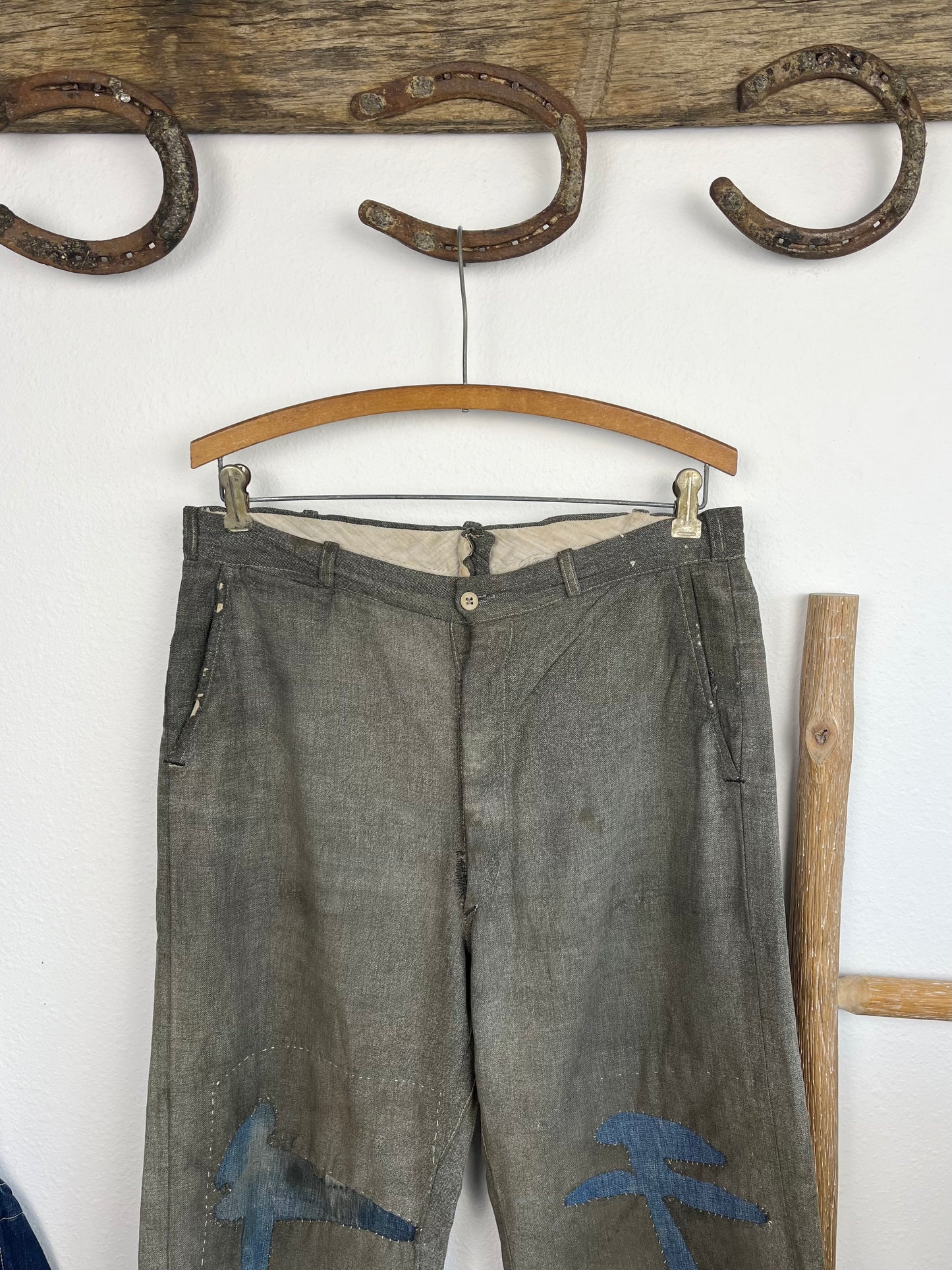 1940’s Pee-Dee Salt & Pepper Repaired Pants (32)