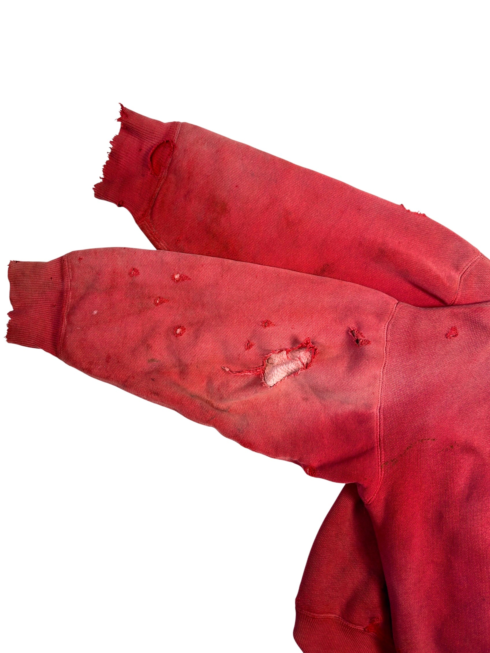 1950s Double Face ‘Ghost Pocket’ Sun Faded Cherry Red Hoodie (XL)