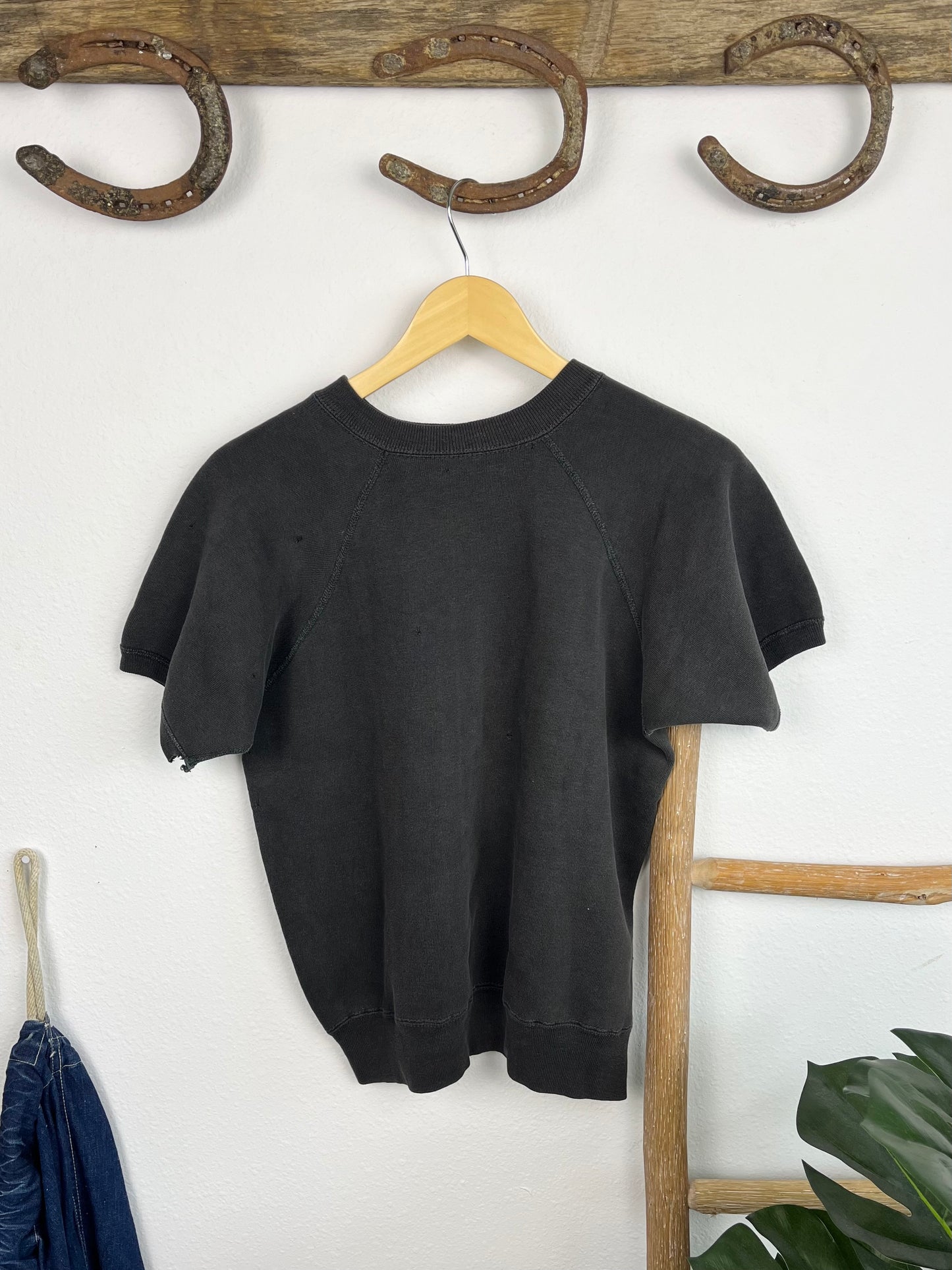 1960’s Black Texas Aggies Short Sleeve Sweatshirt (M/L)