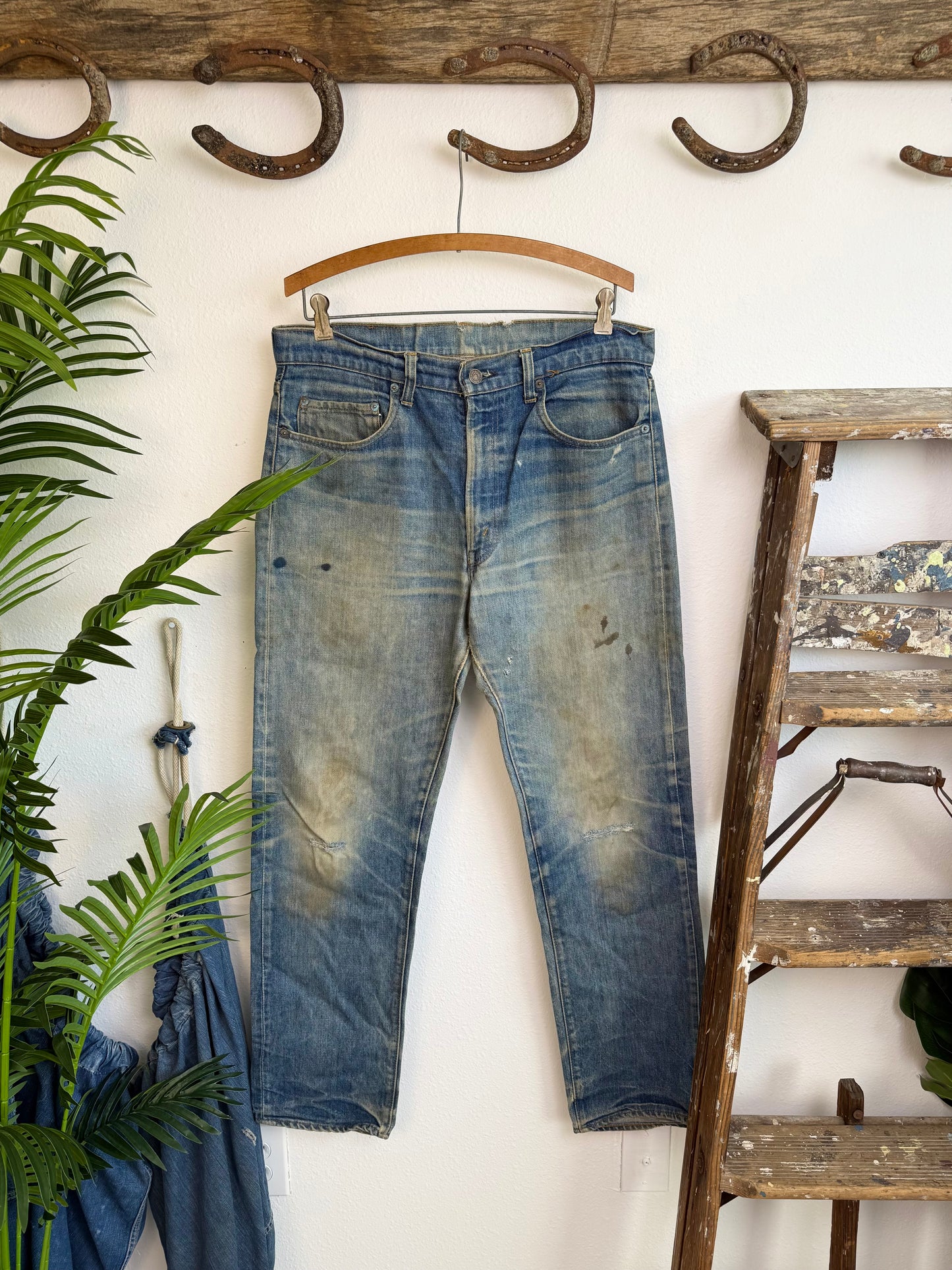 1970s Levi’s 501s Jeans With Honeycomb Fading (35)