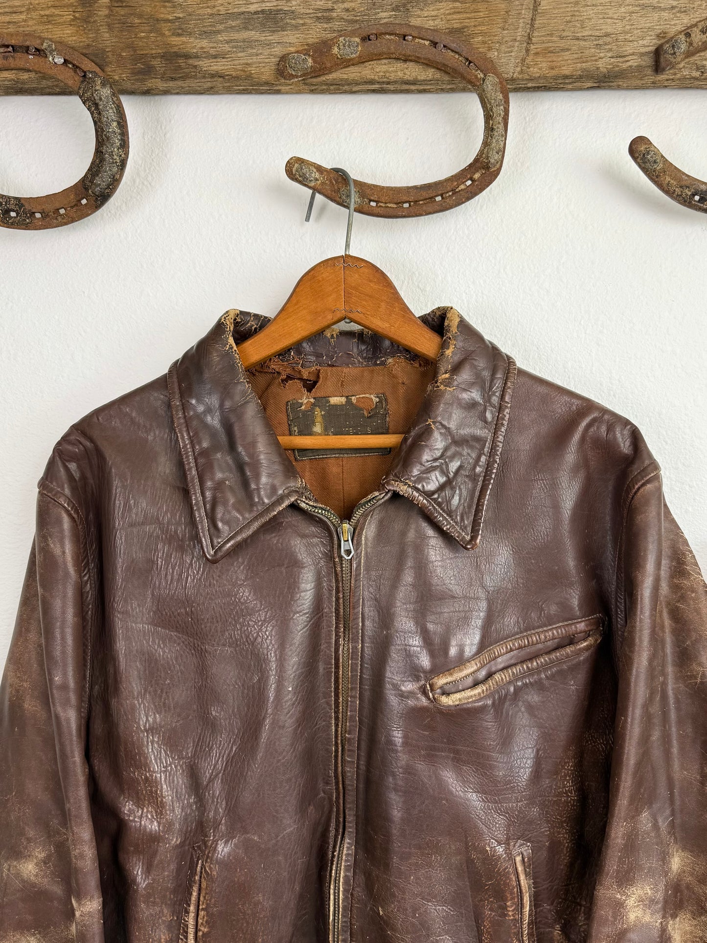 1930s German Leather Jacket (XL)