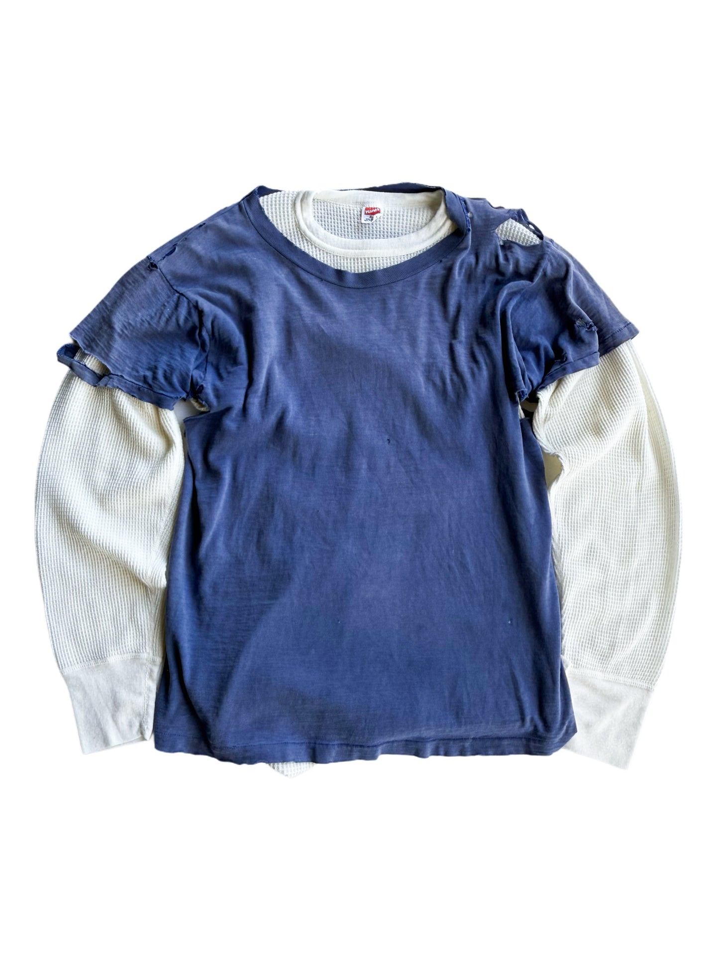 1960s Distressed Thermal Lined Tee (S/M)