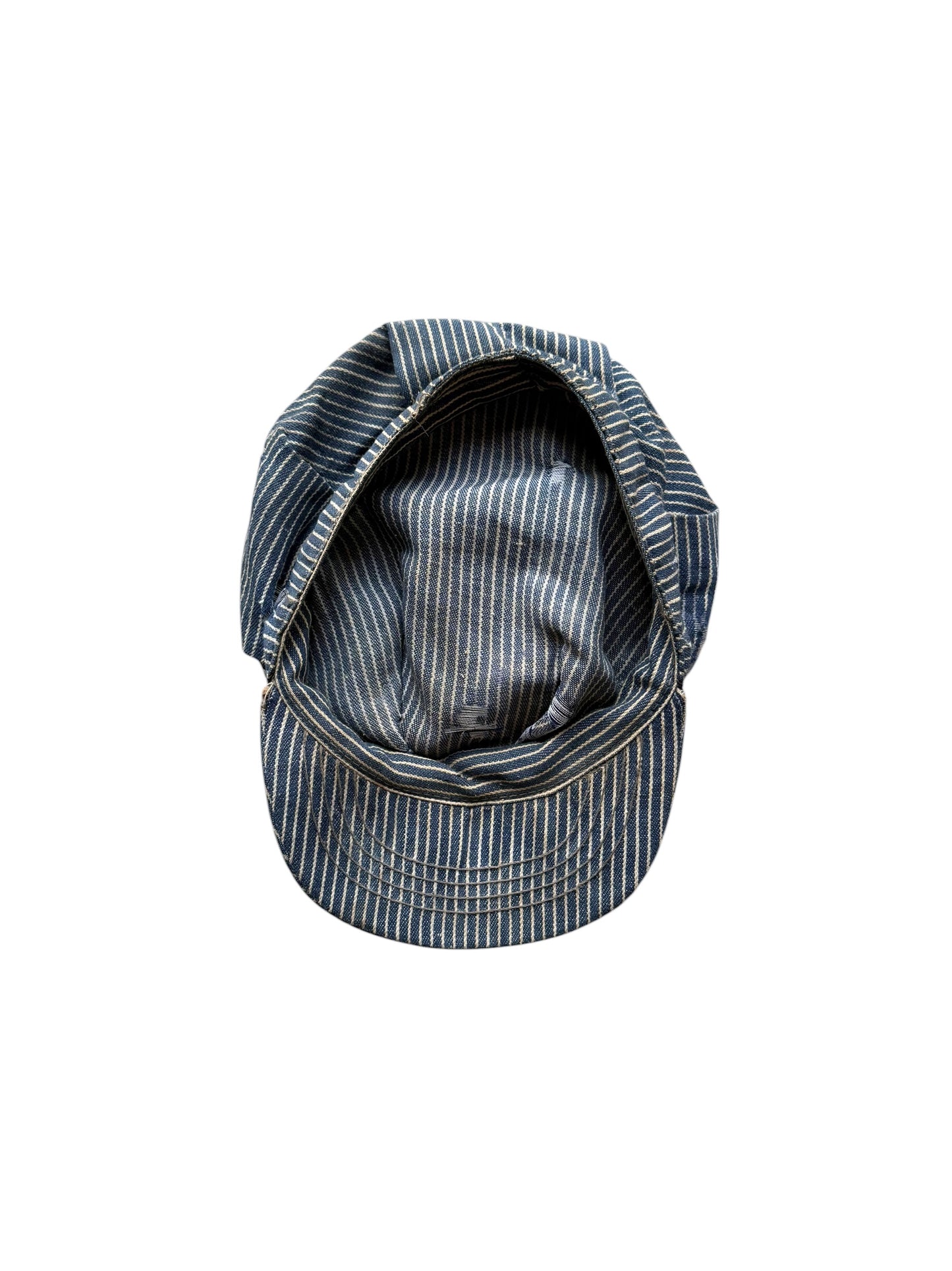 1940s Pinstripe Distressed Engineer Hat (S)