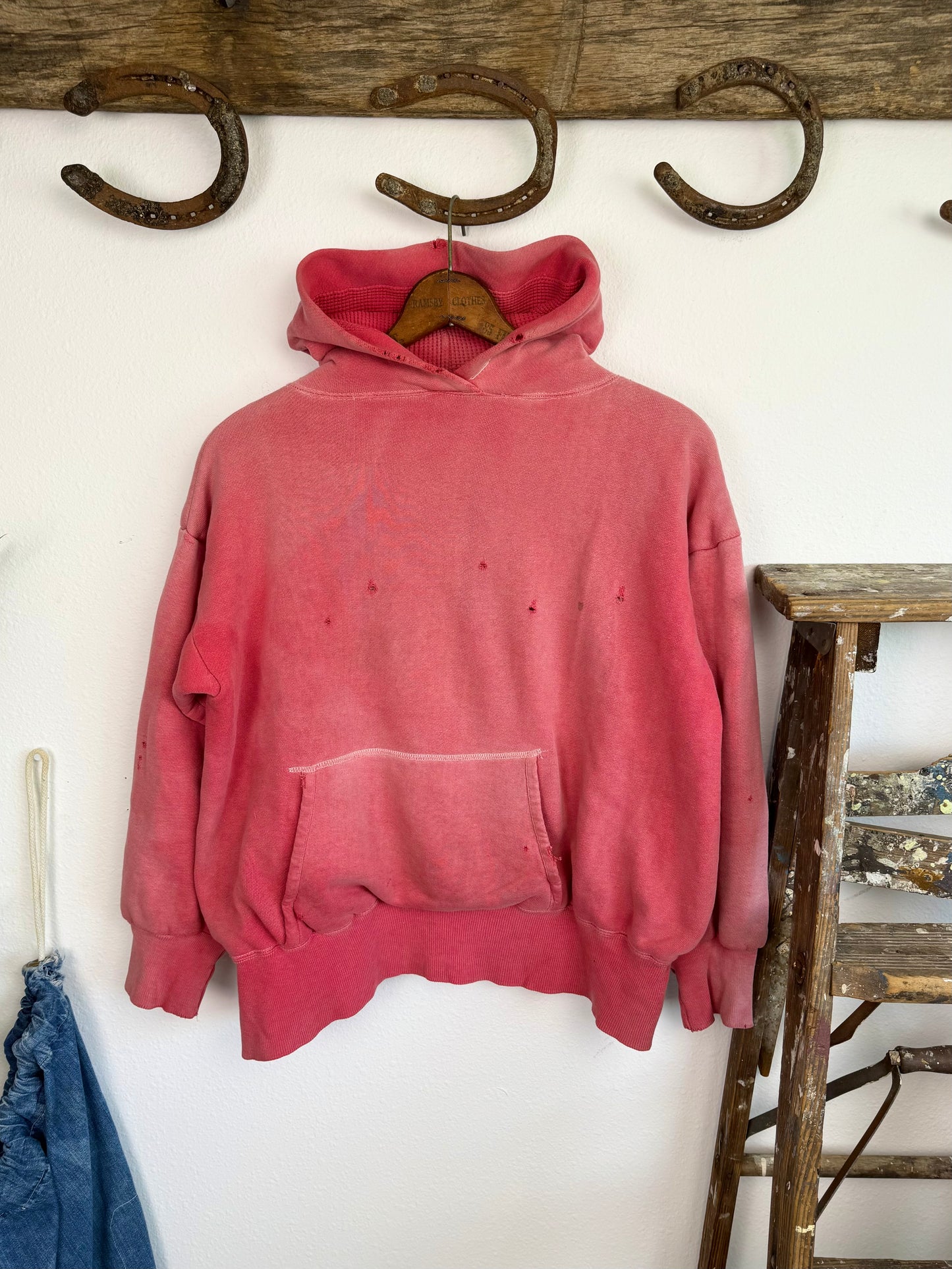 1950s Sun Faded Thermal Lined Double Face Hoodie (XXL)
