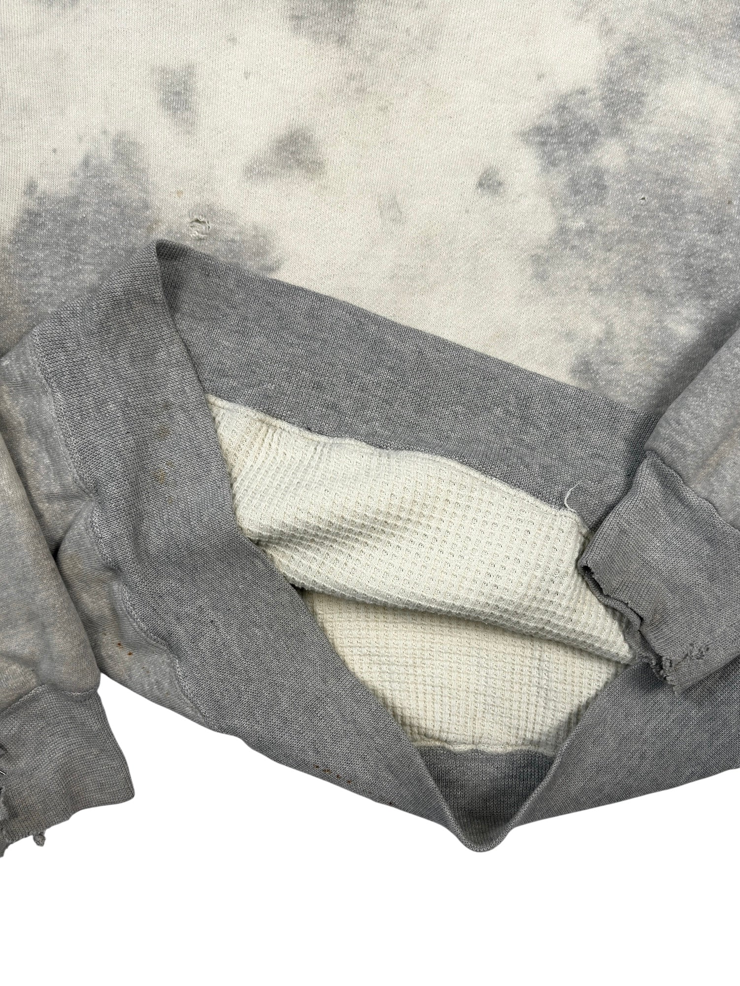 1950s Fully Thermal Sun Faded Heather Grey Hoodie (XL)