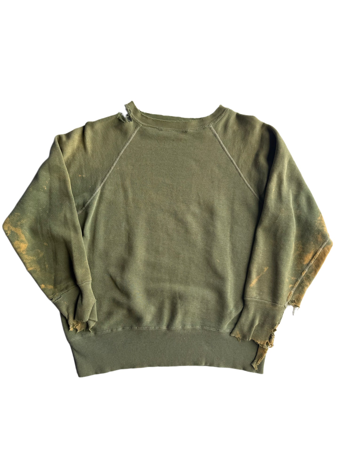 1950s Sun Faded and Distressed Bowling Green University Sweatshirt (S/M)