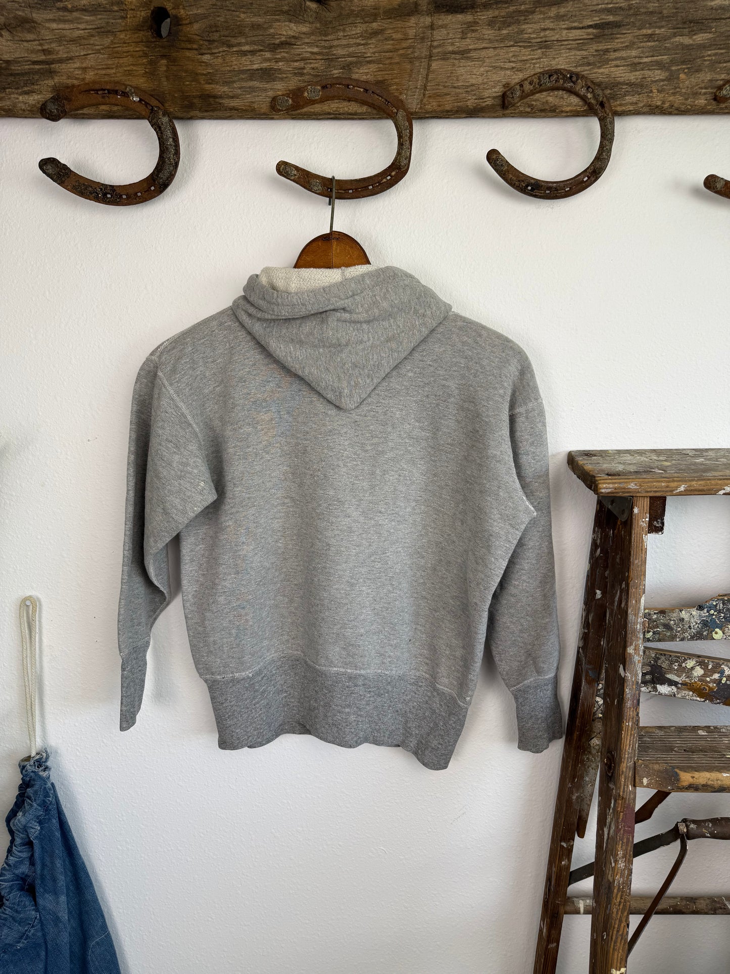 1950s Flagg Bodyguard Grey Two Tone Hoodie (S/M)