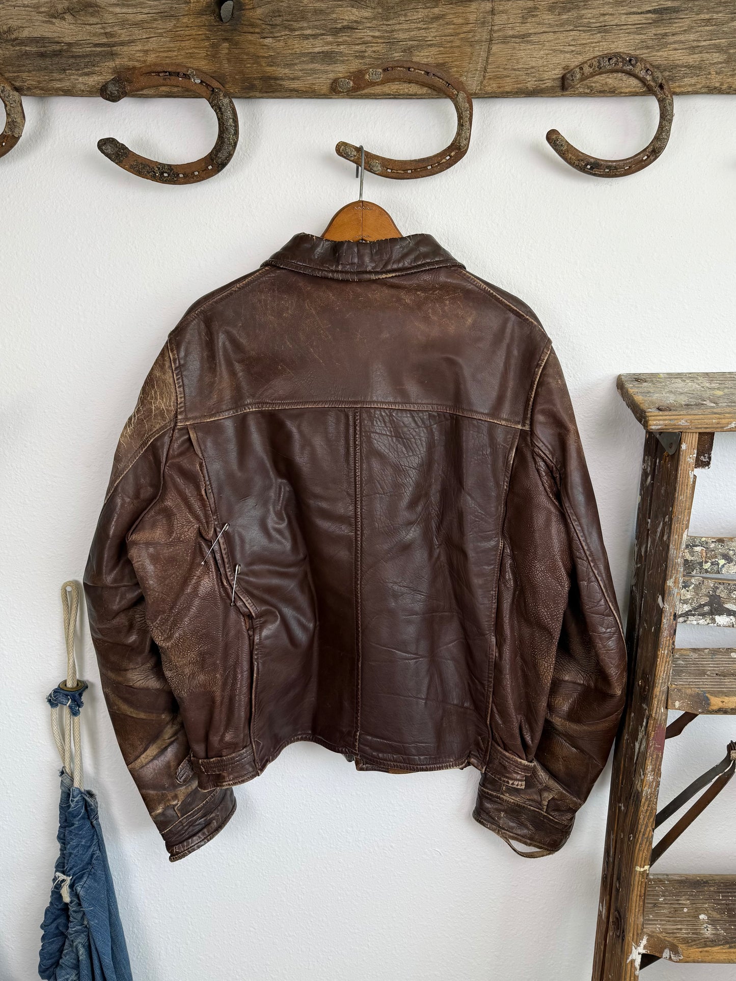 1930s German Leather Jacket (XL)