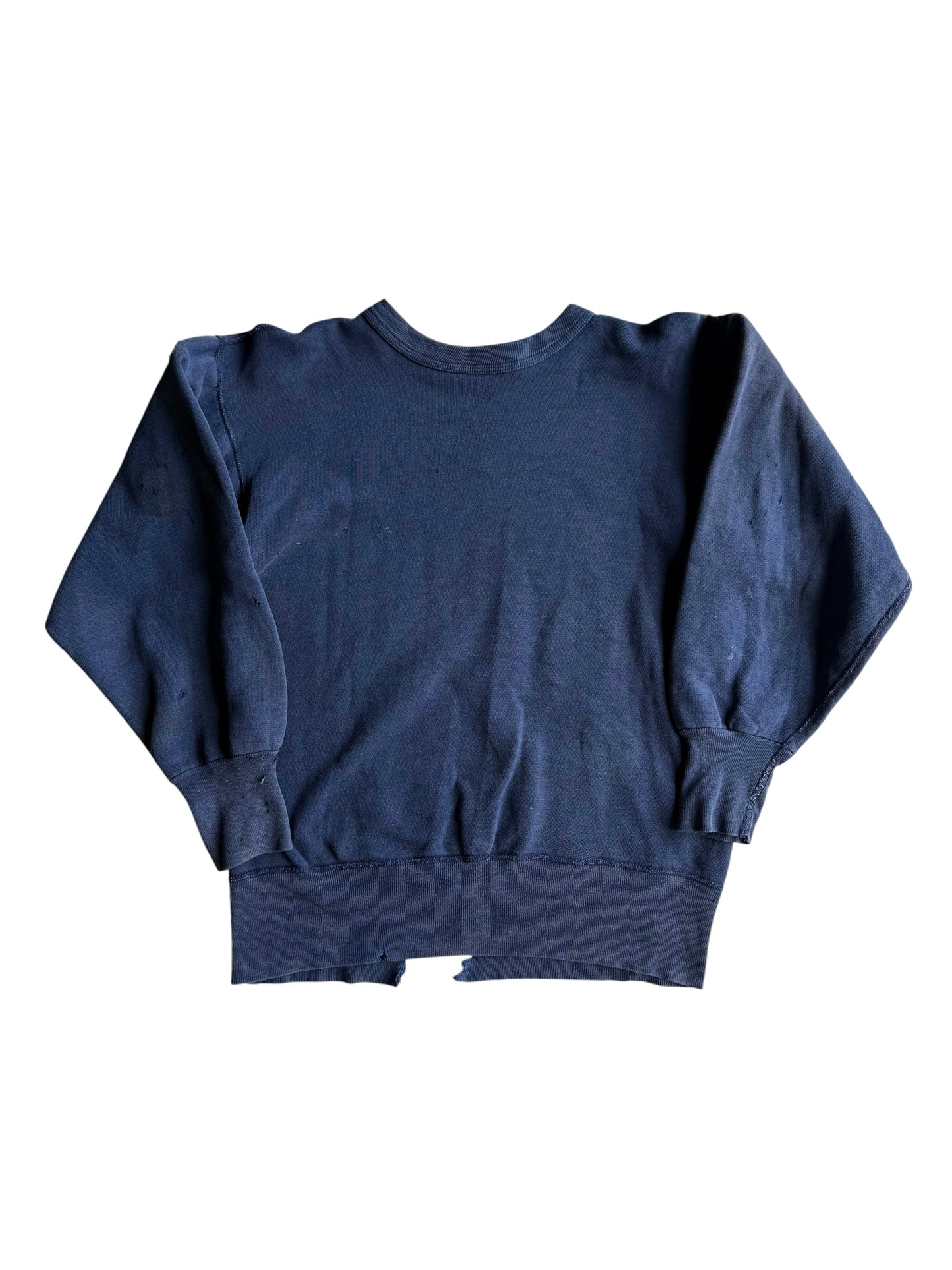1950s Sun Faded and Distressed Single V Sweatshirt (S/M)