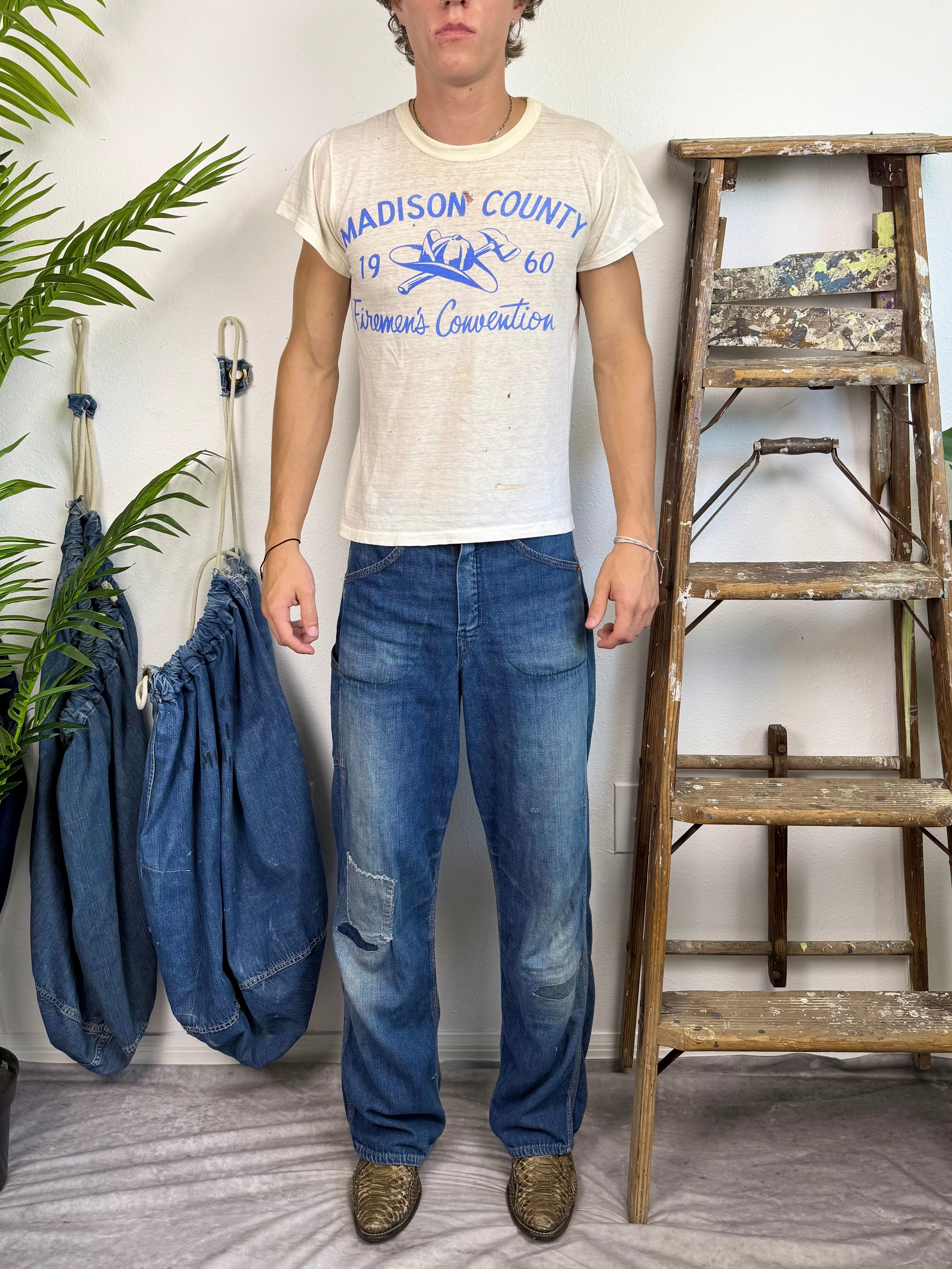 1960s ‘Water Print’ Madison County Firemen’s Convention Tee (S/M)