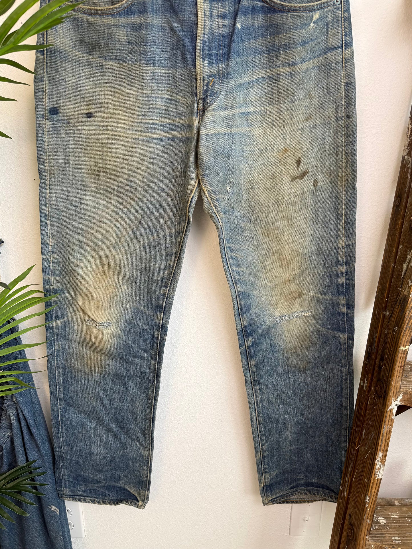 1970s Levi’s 501s Jeans With Honeycomb Fading (35)